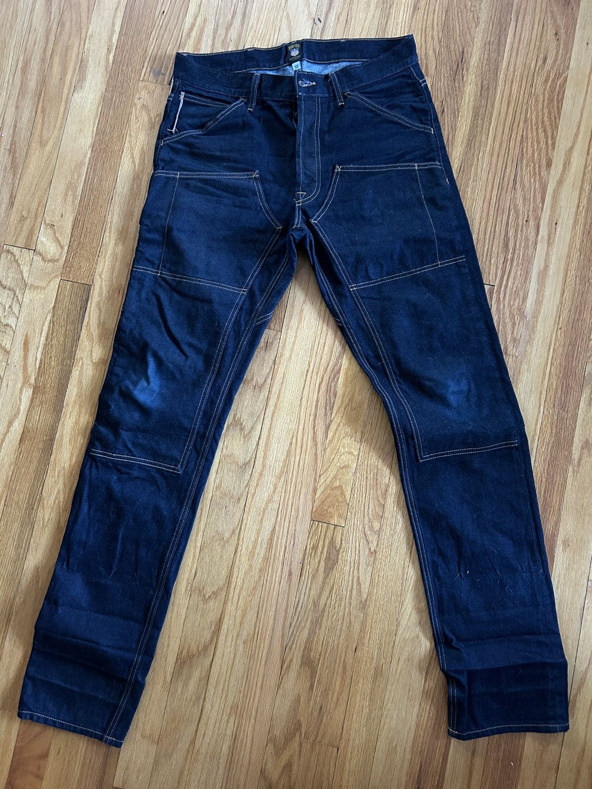 Bravestar double 2024 black selvage jeans