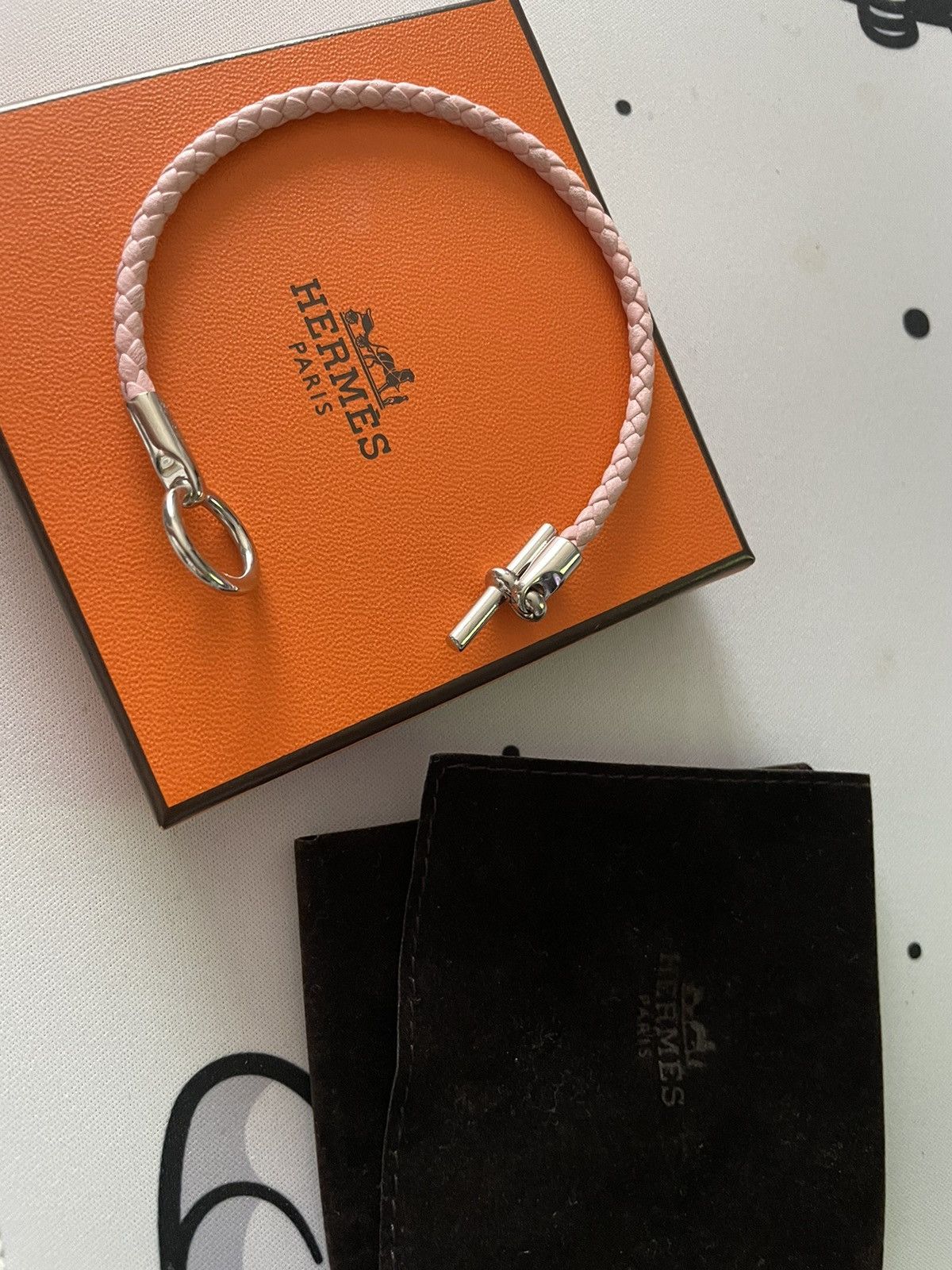 image of Hermes Glenan Bracelet in Pink, Men's