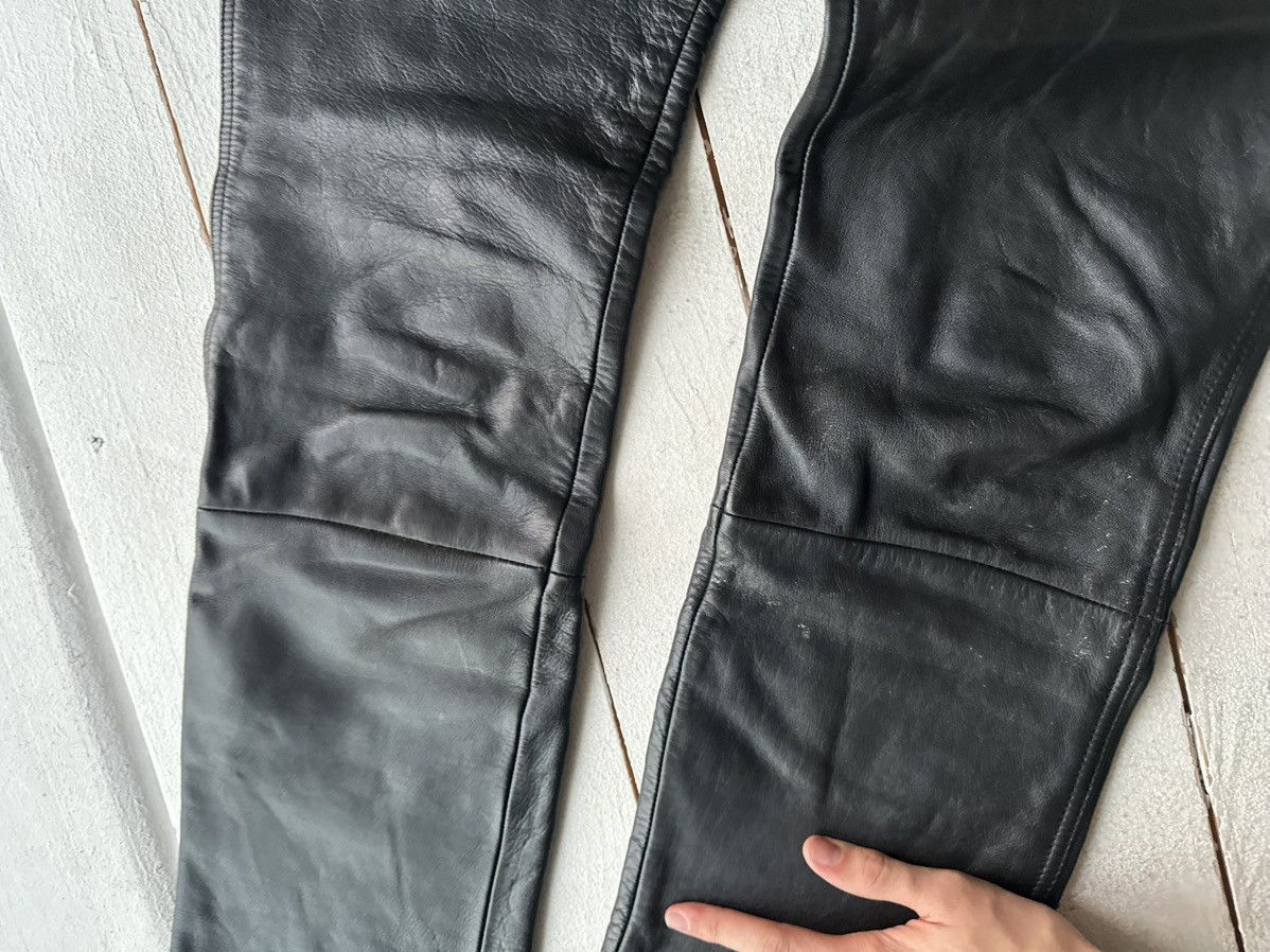 Leather IXS 🚨Vintage leather pants motorcycles BROWN LUXURY Y2K Size US 26 / EU 42 - 9 Thumbnail