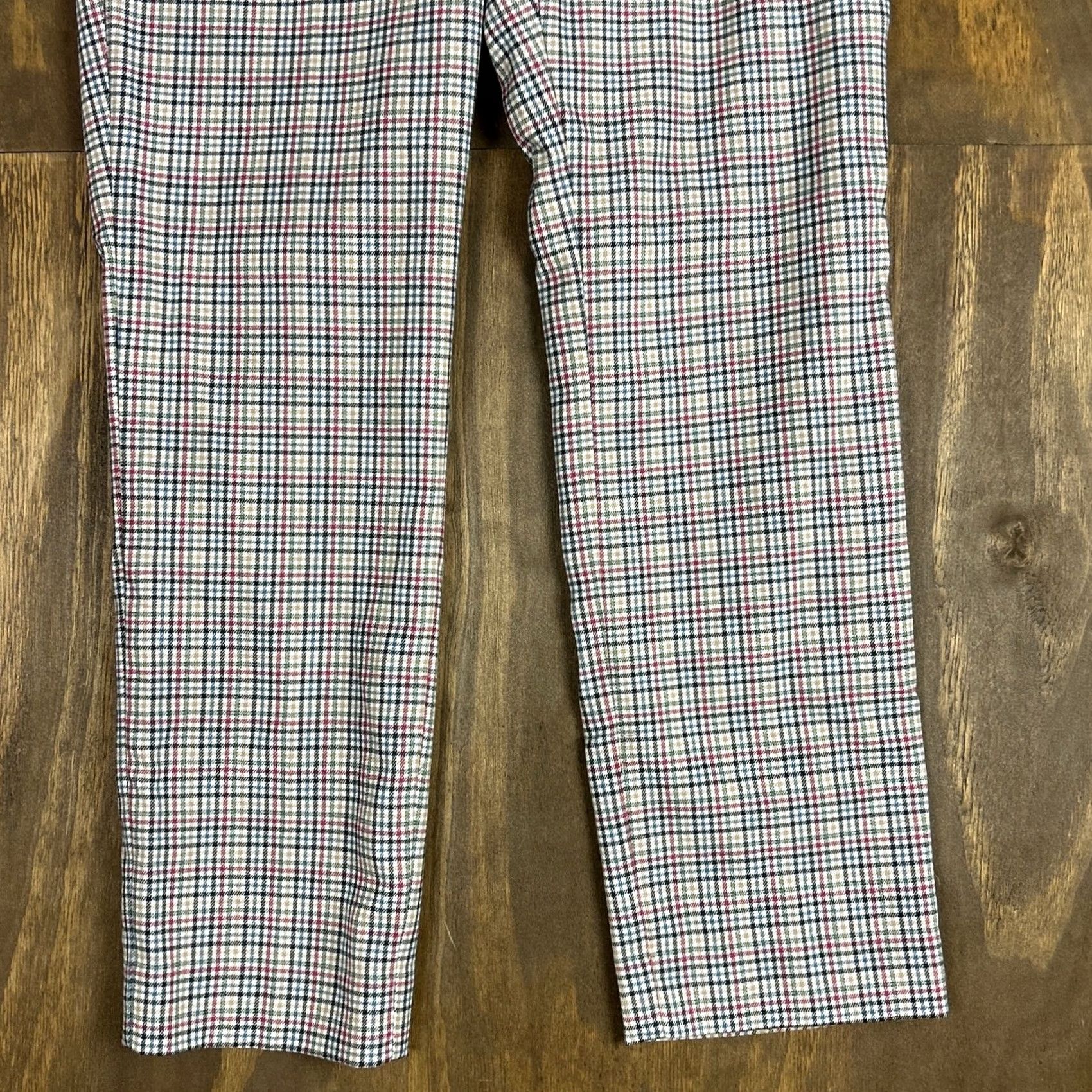 Loft LOFT Womens Pants Multicolored Plaid Mid Rise The Slim Stretch 6 Size 28" / US 6 / IT 42 - 3 Thumbnail