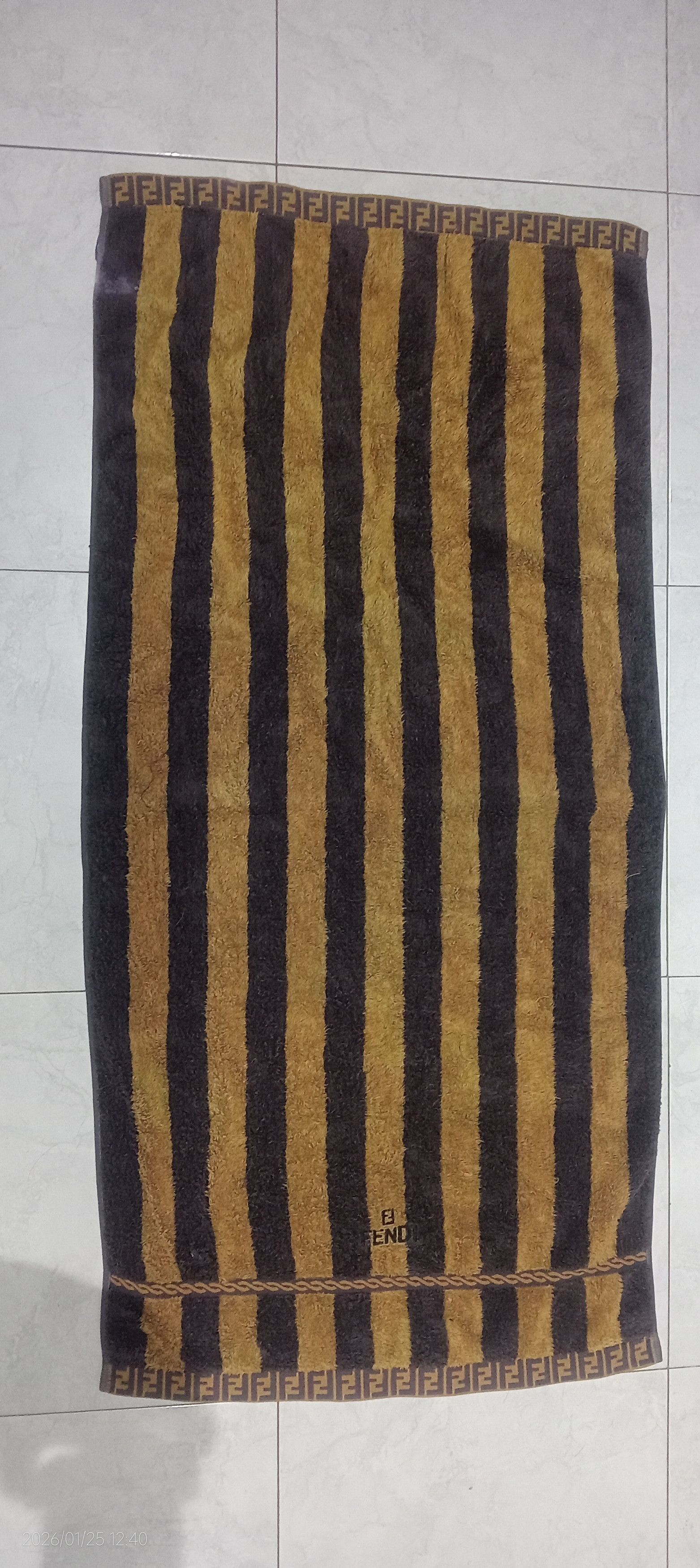 Fendi Vintage Fendi Teleria Striped Cotton Towel. Size ONE SIZE - 1 Thumbnail