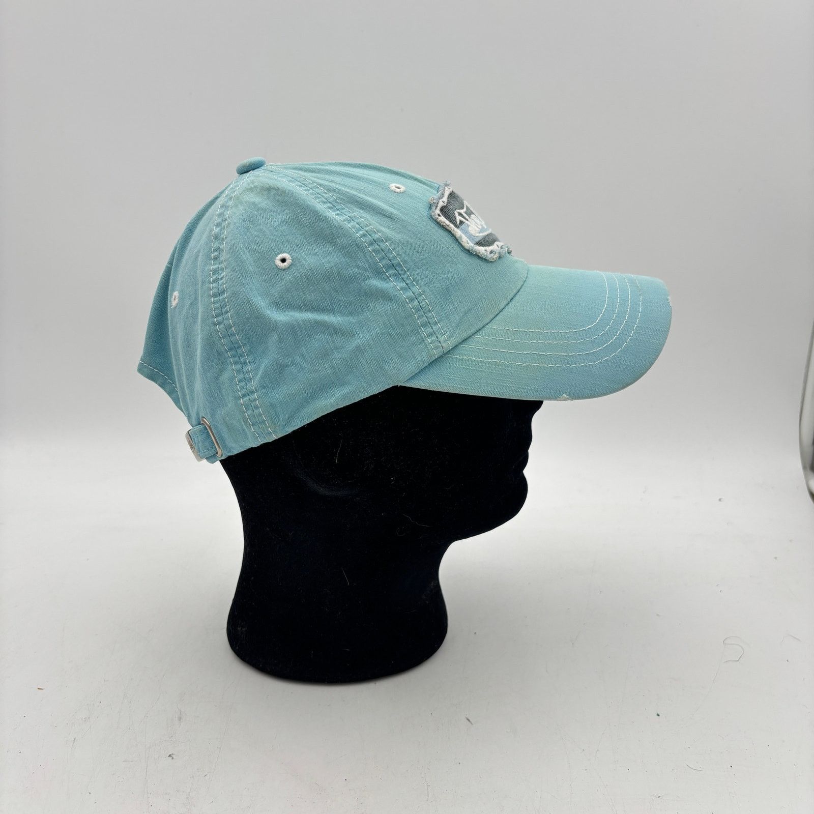 Von Dutch Von Dutch Baby Blue Distressed Cap Y2k Adjustable Hat Size ONE SIZE - 3 Thumbnail