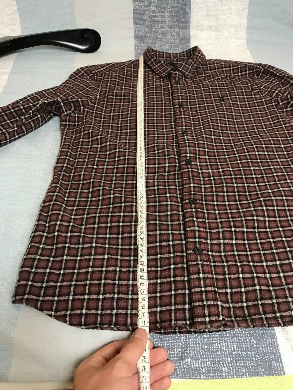 Allsaints 🔥 AllSaints Olney Maroon Check Cotton Wool LS Shirt Button Size US M / EU 48-50 / 2 - 10 Thumbnail