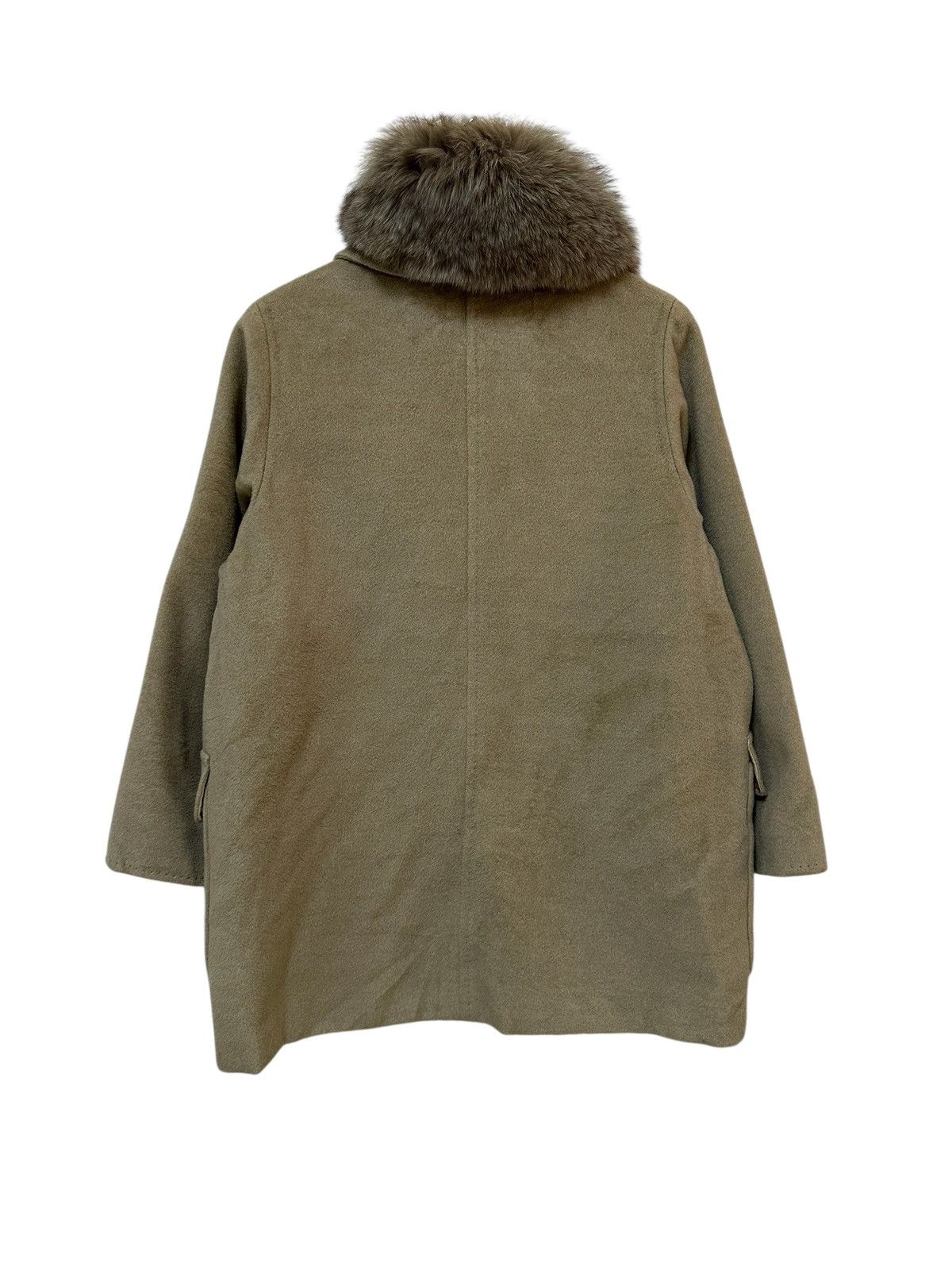 Max Mara vintage Max Mara fur-trimmed wool-cashmere blend coat. Size M / US 6-8 / IT 42-44 - 6 Thumbnail