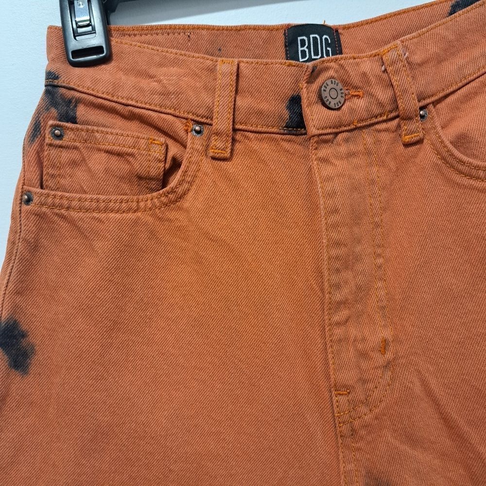 Bdg BDG The A Wide Leg Ombre Acid Wash Grunge Streetwear Baggy Jeans Size 26 Orange Size 26" / US 2 / IT 38 - 12 Thumbnail