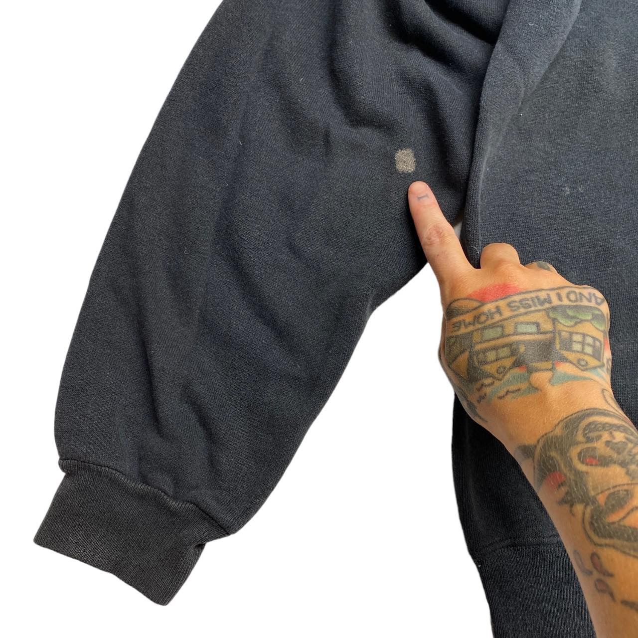 Vintage Distressed BL Gucci Print Black Sweatshirt Size US L / EU 52-54 / 3 - 2 Thumbnail