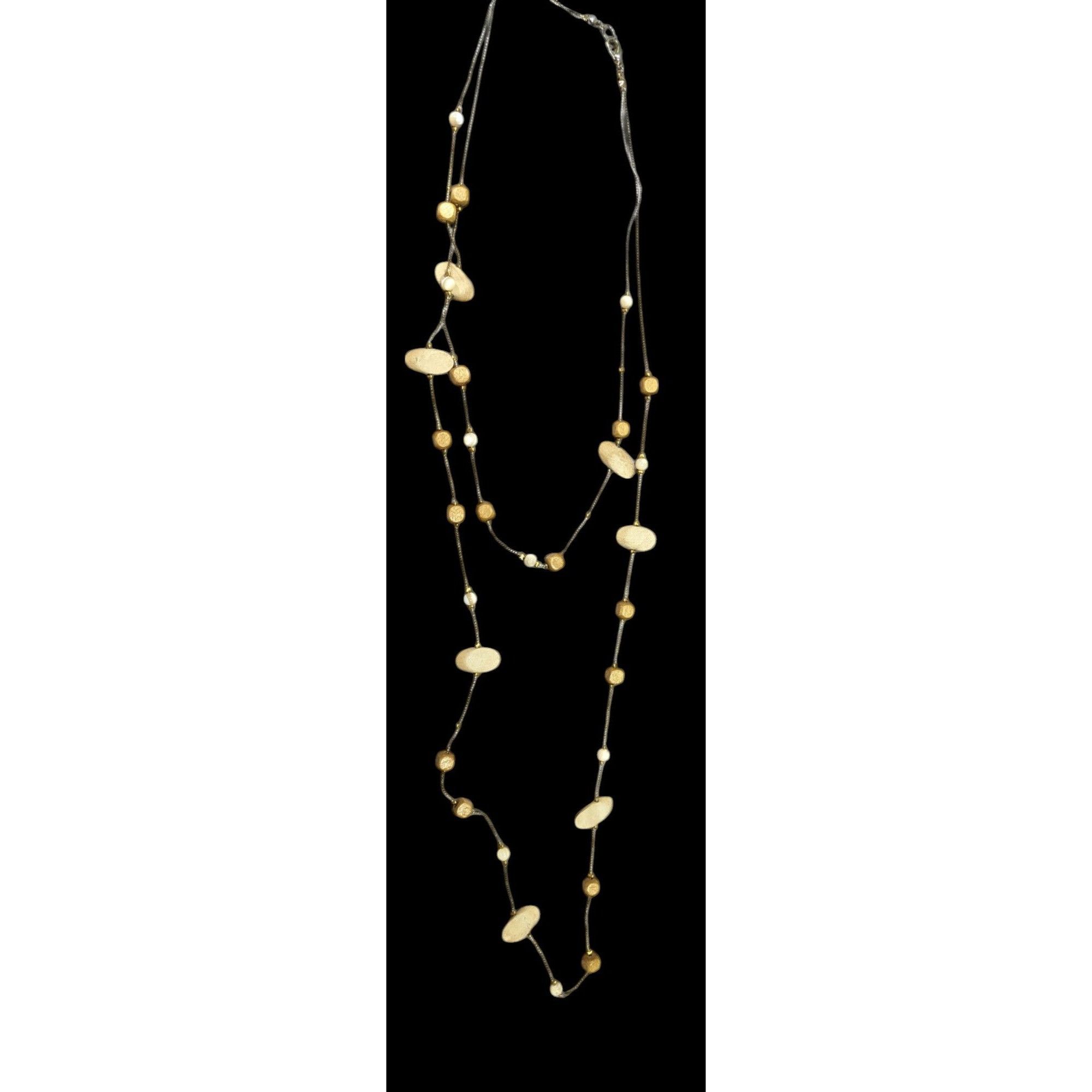 Other Elegant Multilayer Wood Beaded Station Necklace Size ONE SIZE - 3 Thumbnail