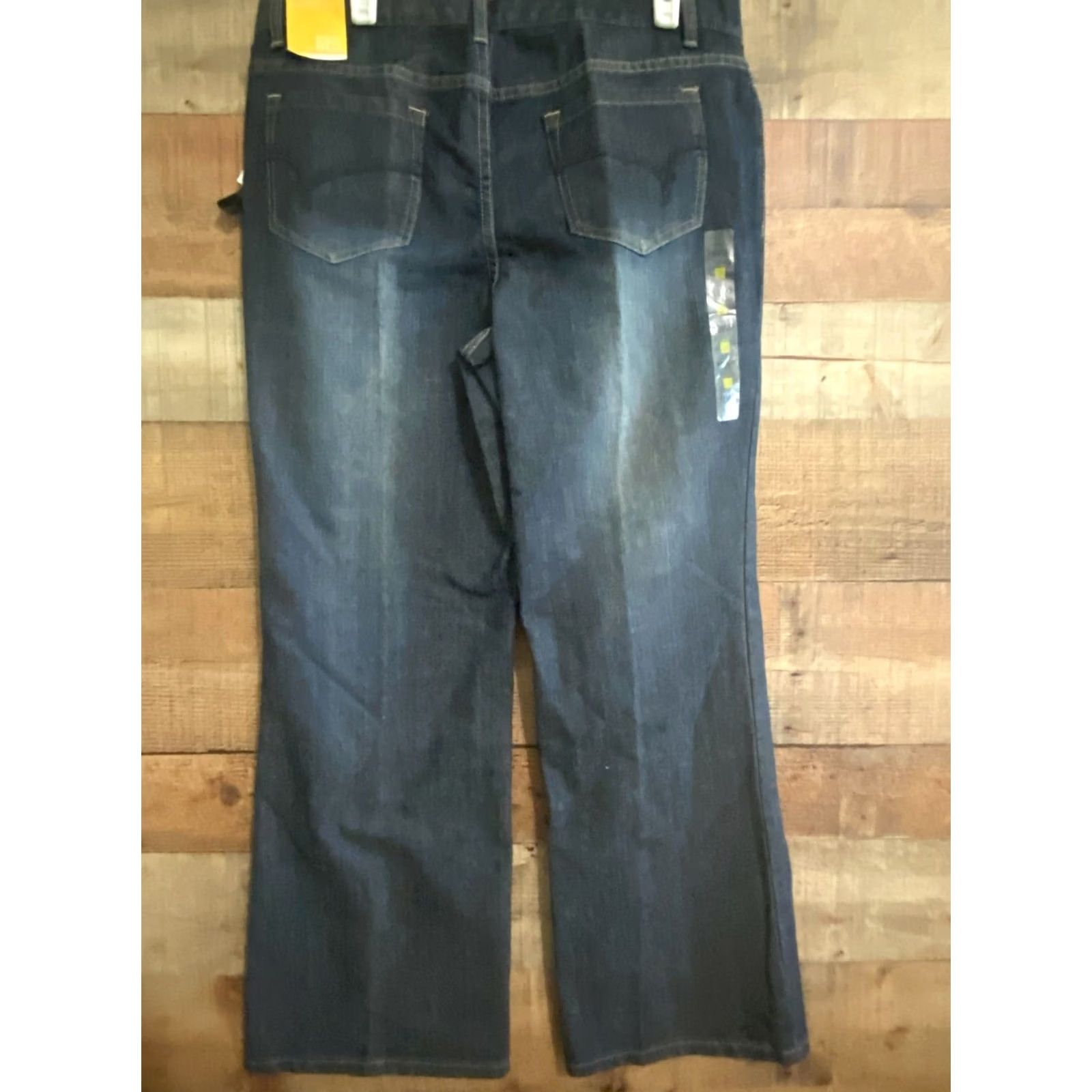 Vintage Fashion Bug Right Fit Jeans Bootcut Straight Petite 18W NWT Blue Mid-Rise Cotton Blend Stretch Womens Jeans Size 40" / US 18 - 3 Thumbnail