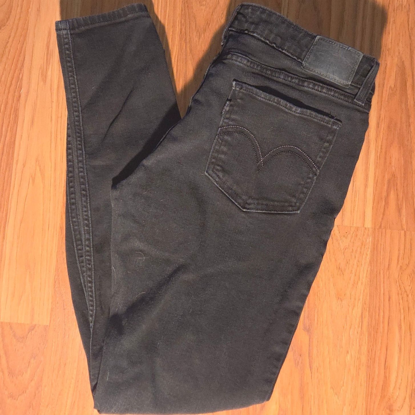 Levi's Levi's 535 Super Skinny Black Jeans - 32x30 - Men's Size US 32 / EU 48 - 2 Thumbnail