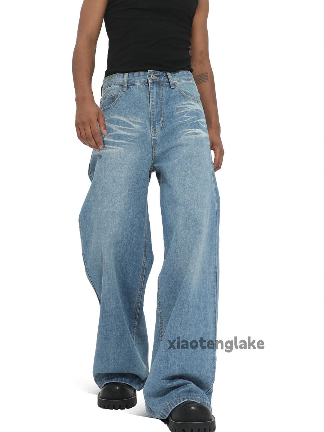 Jean Utility skate hiphop loose yuppie cleanfit flared jeans Size US 33 - 2 Thumbnail
