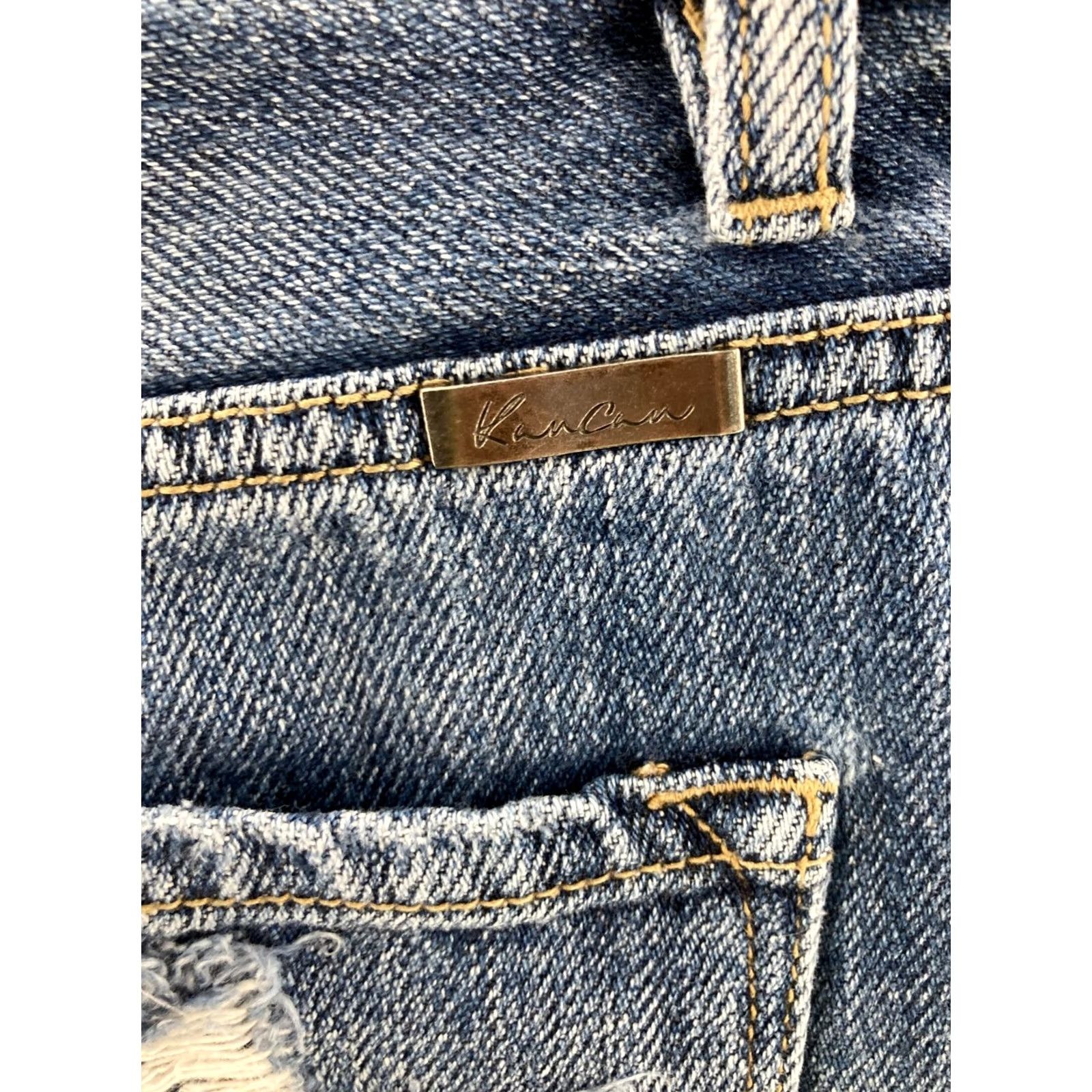Denime Kancun Denim Shorts Womens L Blue 5-Pocket Regular Mid Rise Distressed Denim Shorts Size 36" / US 14 / IT 50 - 7 Thumbnail