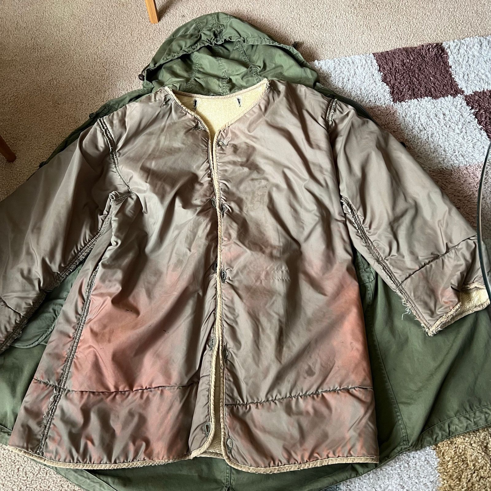 Vintage 50s US Army M-1951 Fishtail Parka | CROWN Zipper | M/L Size US L / EU 52-54 / 3 - 16 Thumbnail