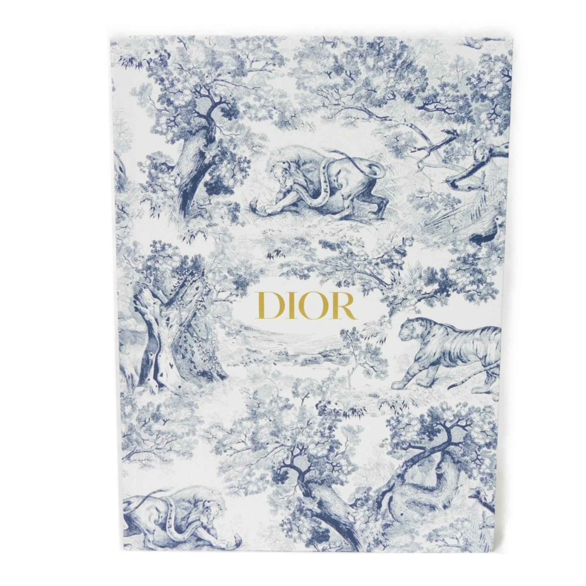 image of Christian Dior Dior Notebook Toile De Jouy Animal Stationery Hardcover Paper Navy Hya02Ctj1U_C500 M
