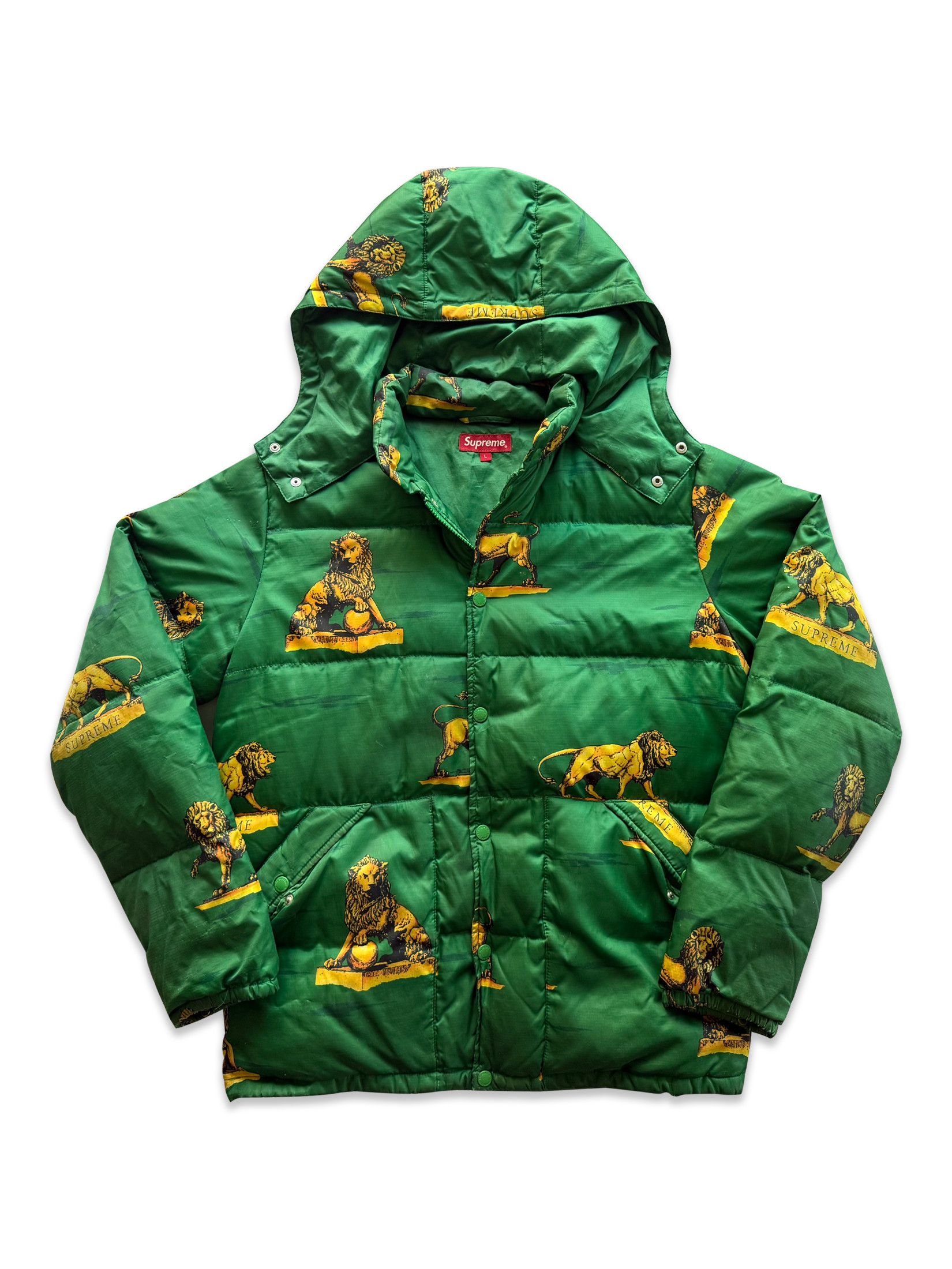 Supreme FW13 Lions Puffy Down Jacket Size US L / EU 52-54 / 3 - 1 Thumbnail