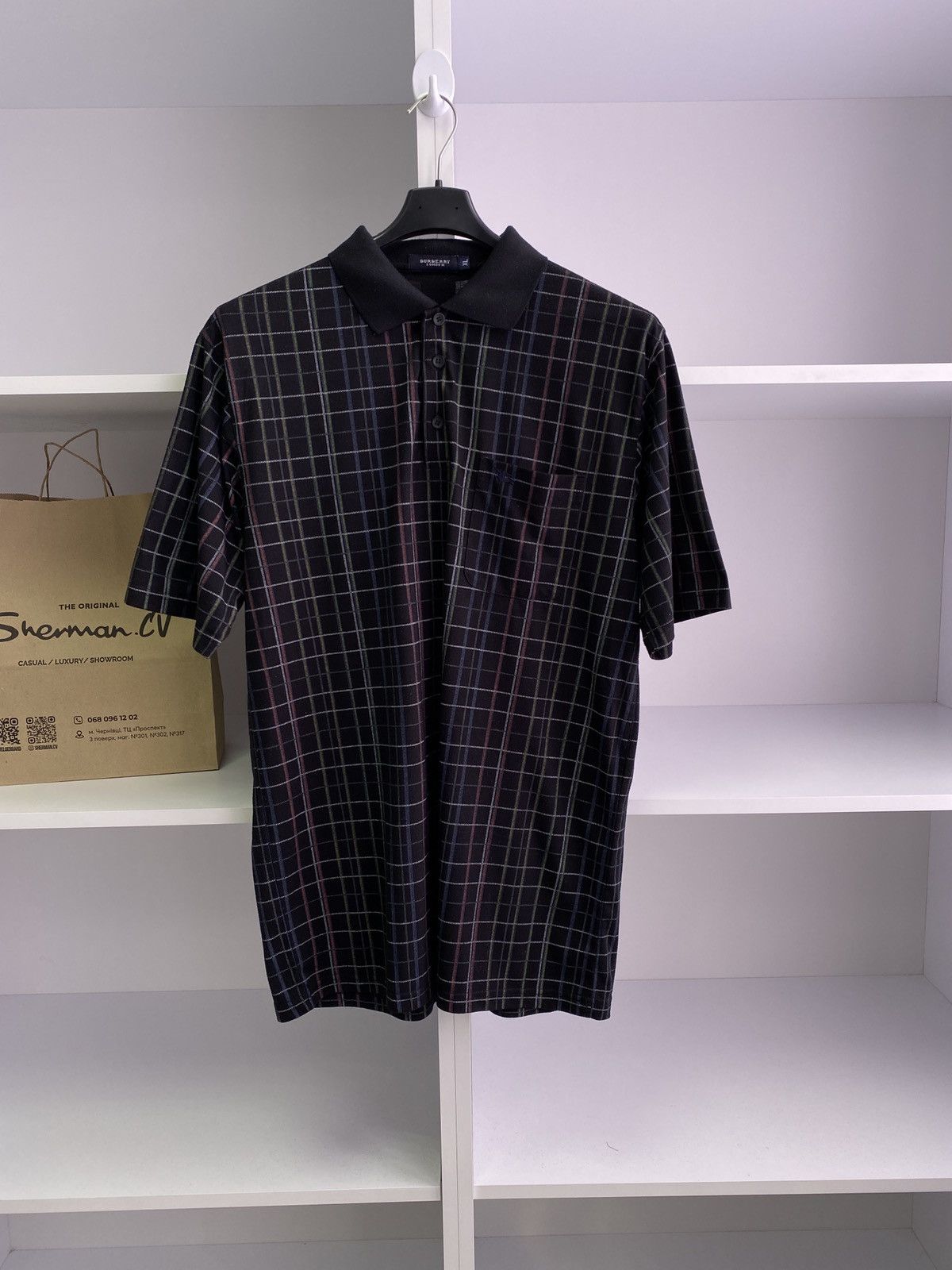 Burberry × Vintage Burberry London vintage short sleeve polo tee Size US XL / EU 56 / 4 - 2 Thumbnail