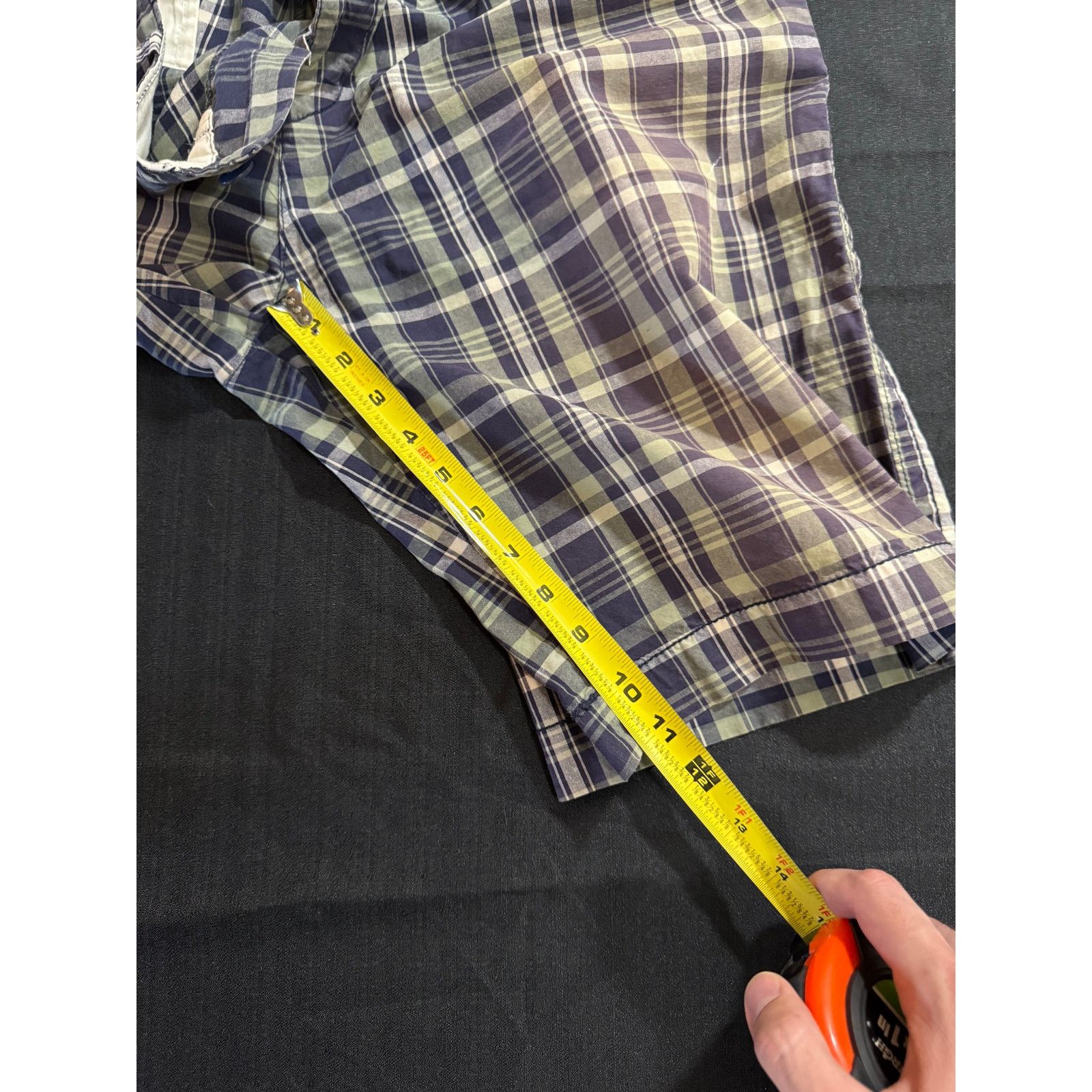Old Navy Old Navy Plaid Shorts Men's 34 Purple Green 100% Cotton 11" Size US 34 / EU 50 - 4 Thumbnail