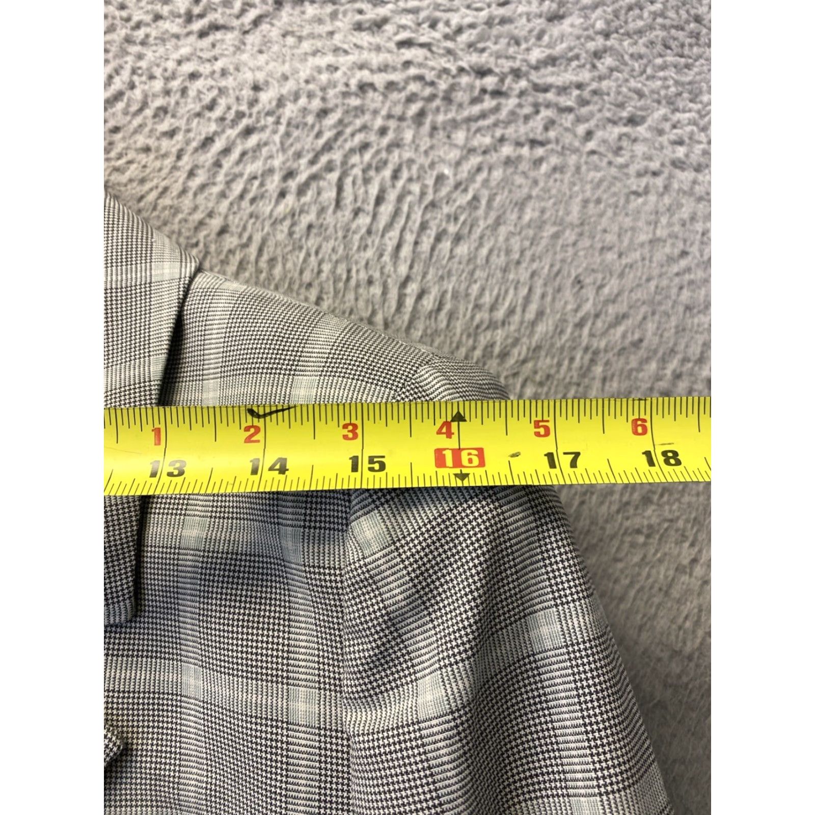 J.Crew J.CREW Women's Gray Wool Blend Blazer Jacket Size 12 Check Collared Lined Business Workwear Size XL / US 12-14 / IT 48-50 - 7 Thumbnail