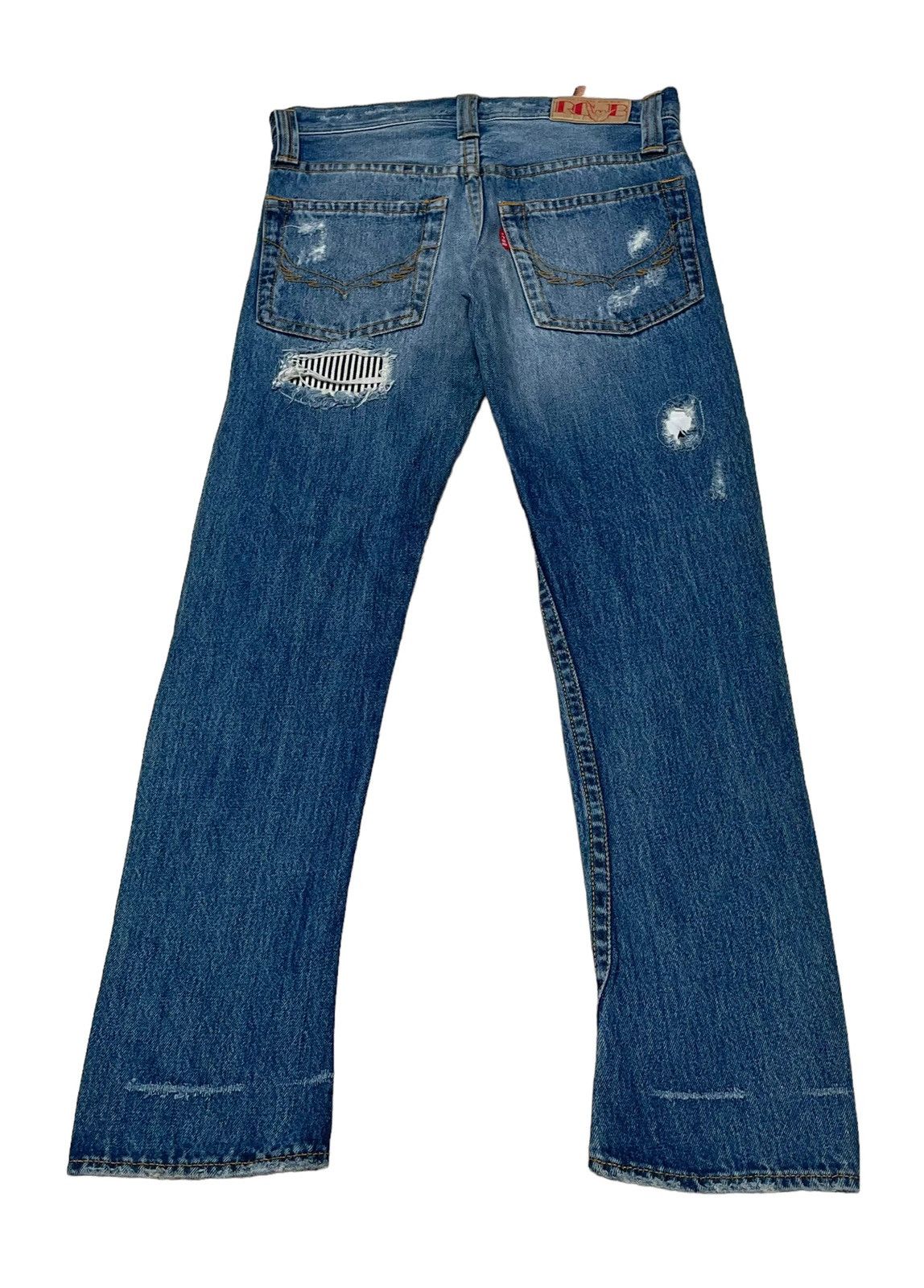 Japanese Brand × Vintage Vintage Japanese Brand Rodeo Crowns Patchwork Jeans 1990s Size US 30 / EU 46 - 2 Thumbnail