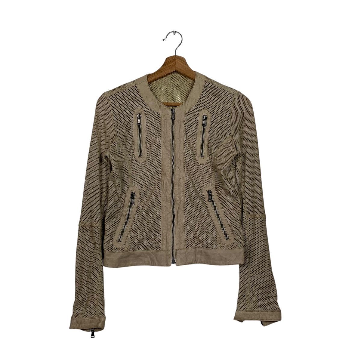 Ben' Mbarek See Through Leather Jacket Made In Italy