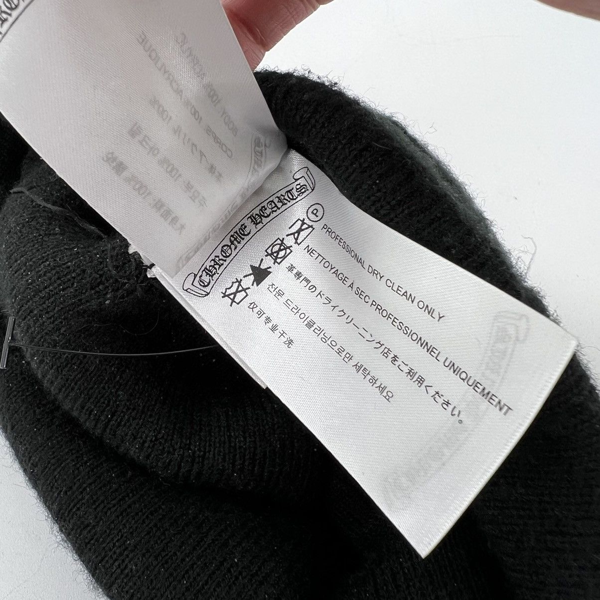 Chrome Hearts Chrome Hearts Script Logo Beanie Pre Owned Black Size ONE SIZE - 4 Thumbnail
