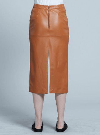 Marni o1srvl11e0624 Leather Skirt in Brown Size 26" / US 2 / IT 38 - 4 Thumbnail