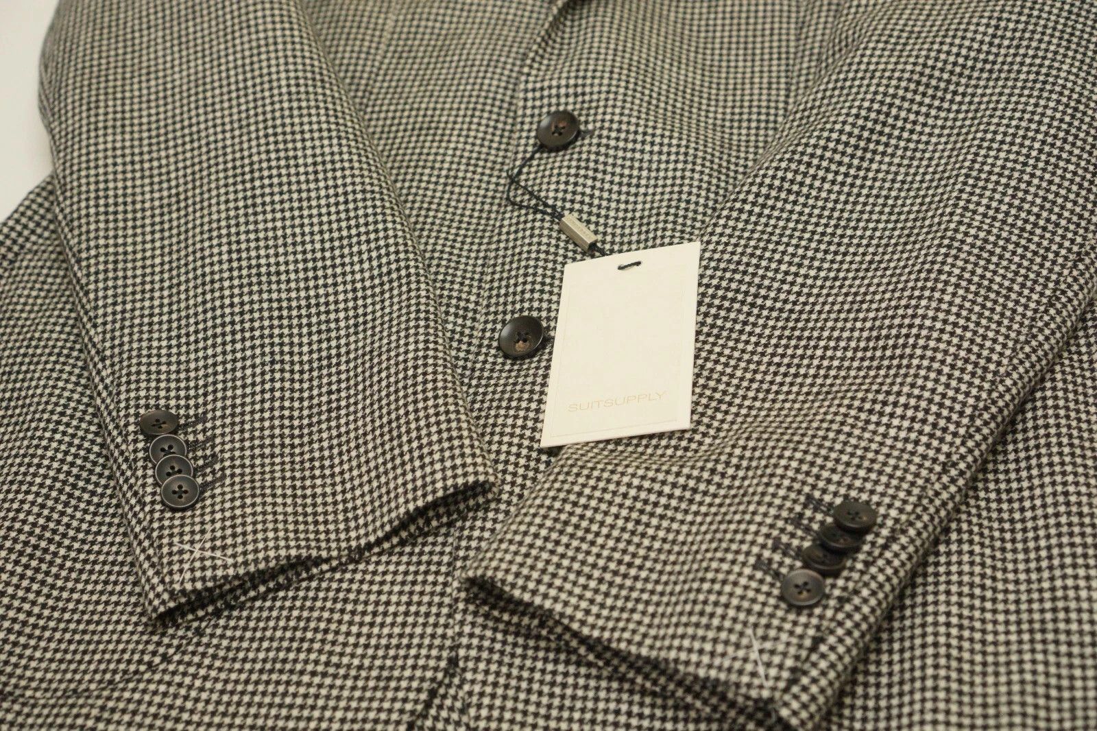 Suitsupply Men Suitsupply Suit Havana Grey Checked Wool & Cashmere US40 Size 40R - 5 Thumbnail