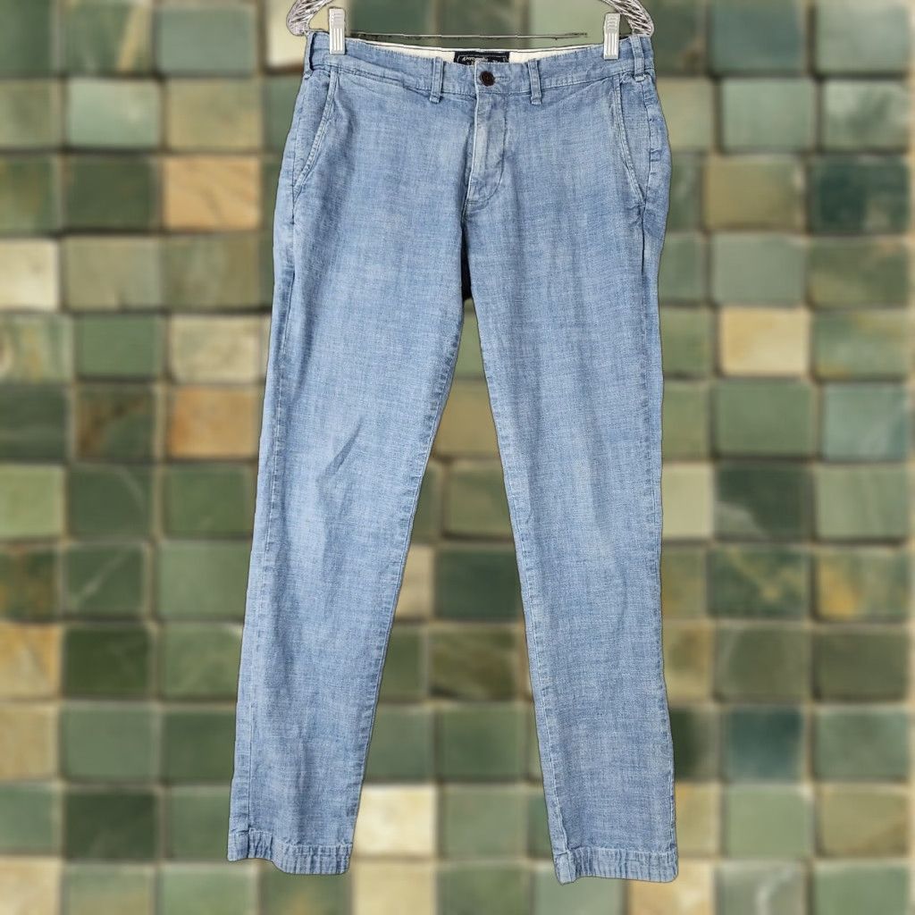 Abercrombie & Fitch VINTAGE? No. Abercrombie & Fitch Langdon Slim Jeans Women 30x30 Blue Stretch 30 Inseam 30 Slim Straight Womens - 30 blue stretch casual jeans Size 30" / US 8 / IT 44 - 1 Thumbnail