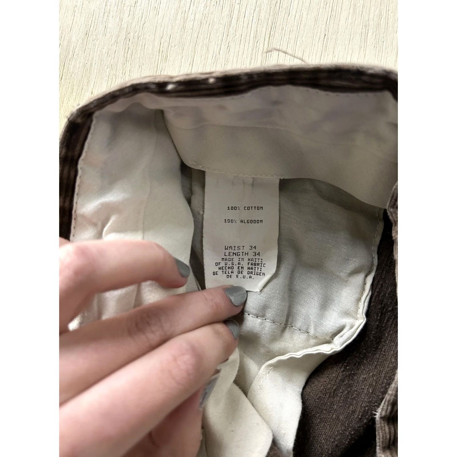 Vintage VINTAGE Brown Corduroy Pants Mens 34x34 Cotton Chino Straight Leg Trousers Size US 34 / EU 50 - 2 Thumbnail