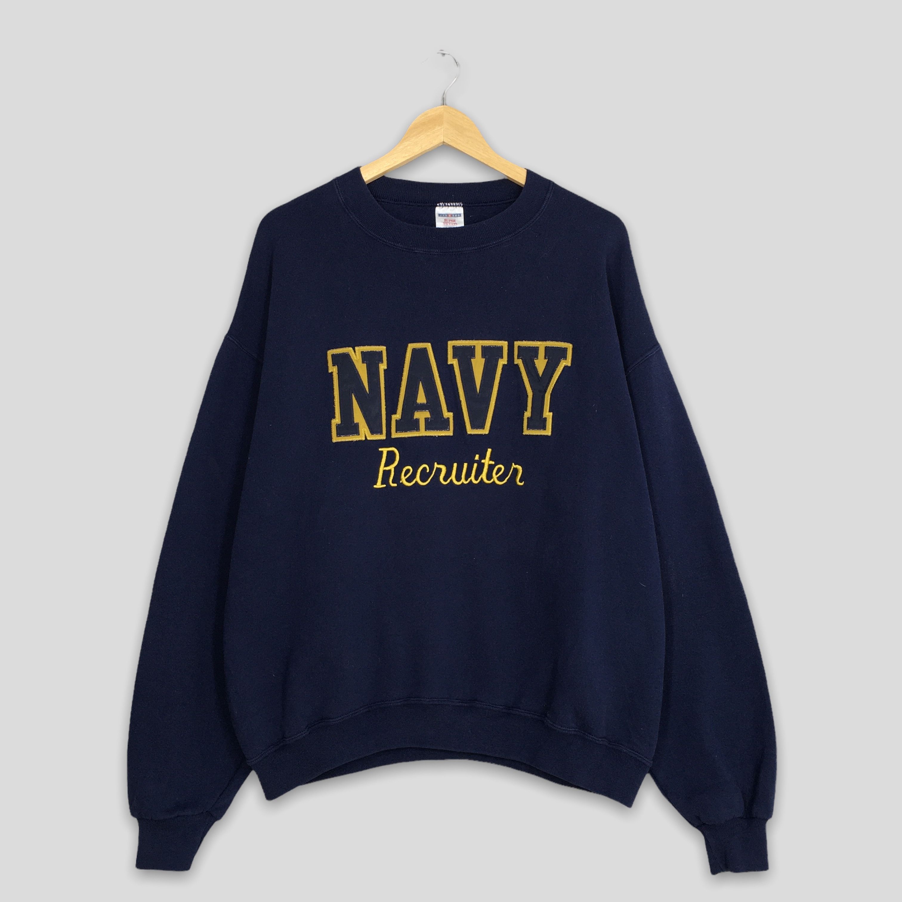 Jerzees Vintage Y2K United States Navy Blue Sweatshirt XLarge Size US XL / EU 56 / 4 - 1 Thumbnail