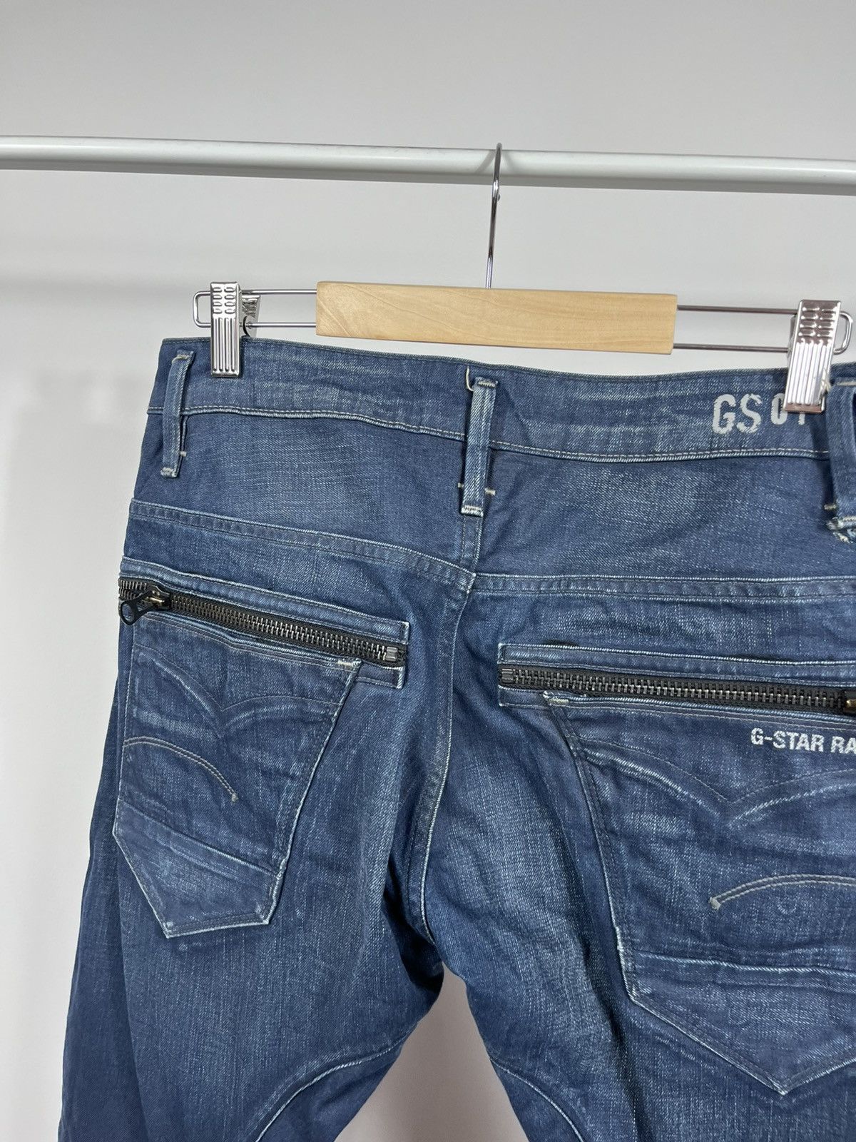G-Star G Star RAW Arc 3D Jeans 31/32 Slim Tapered Zip Pocket Denim Size US 31 - 4 Thumbnail