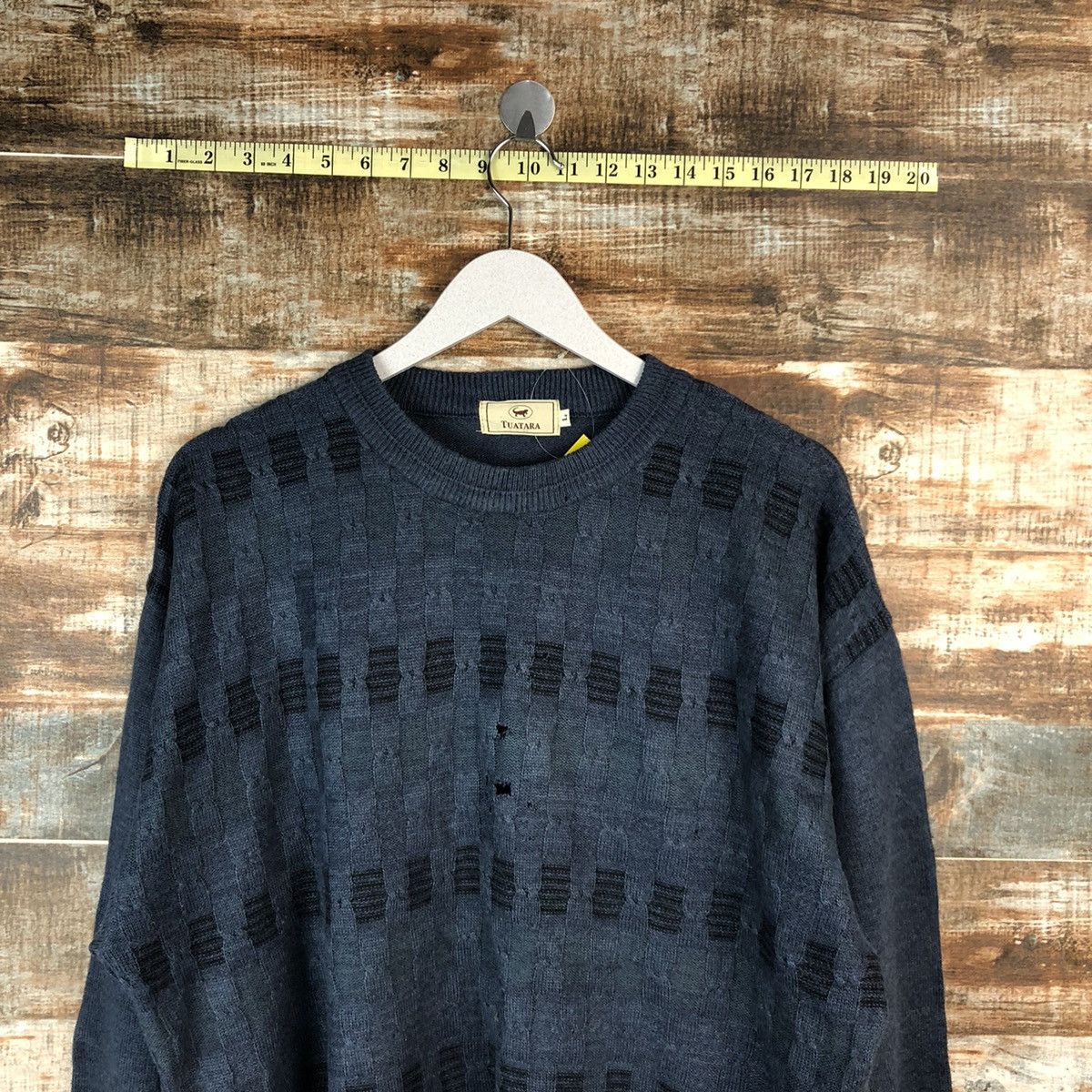 Vintage Tua Tara Dark Blue Stripe Knitwear sweatshirt #A1517 Size US L / EU 52-54 / 3 - 5 Thumbnail