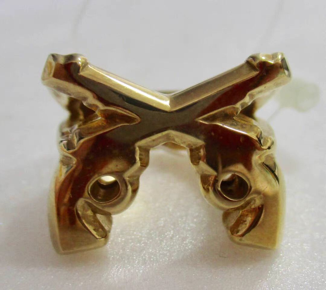 Roar Roar Sterling Silver Gold-Plated Twin Guns Ring K11 Size ONE SIZE - 2 Thumbnail