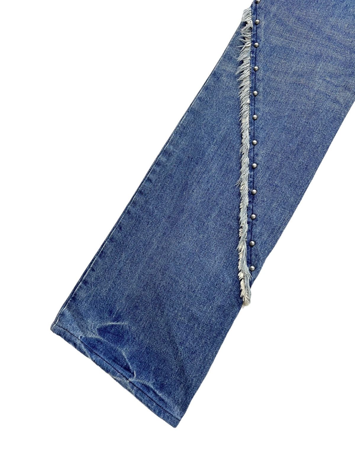 5351 POUR LES HOMMES STEALS💥VINTAGE 5351 HOMMES Distressed Spliced Studded Flare Size 31" - 15 Thumbnail