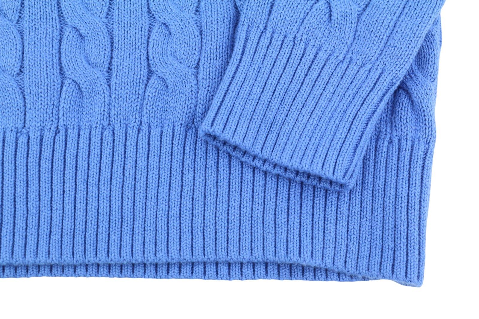 Ralph Lauren BLUE M Cable Knit Crew Pullover 86951 Size US M / EU 48-50 / 2 - 6 Thumbnail
