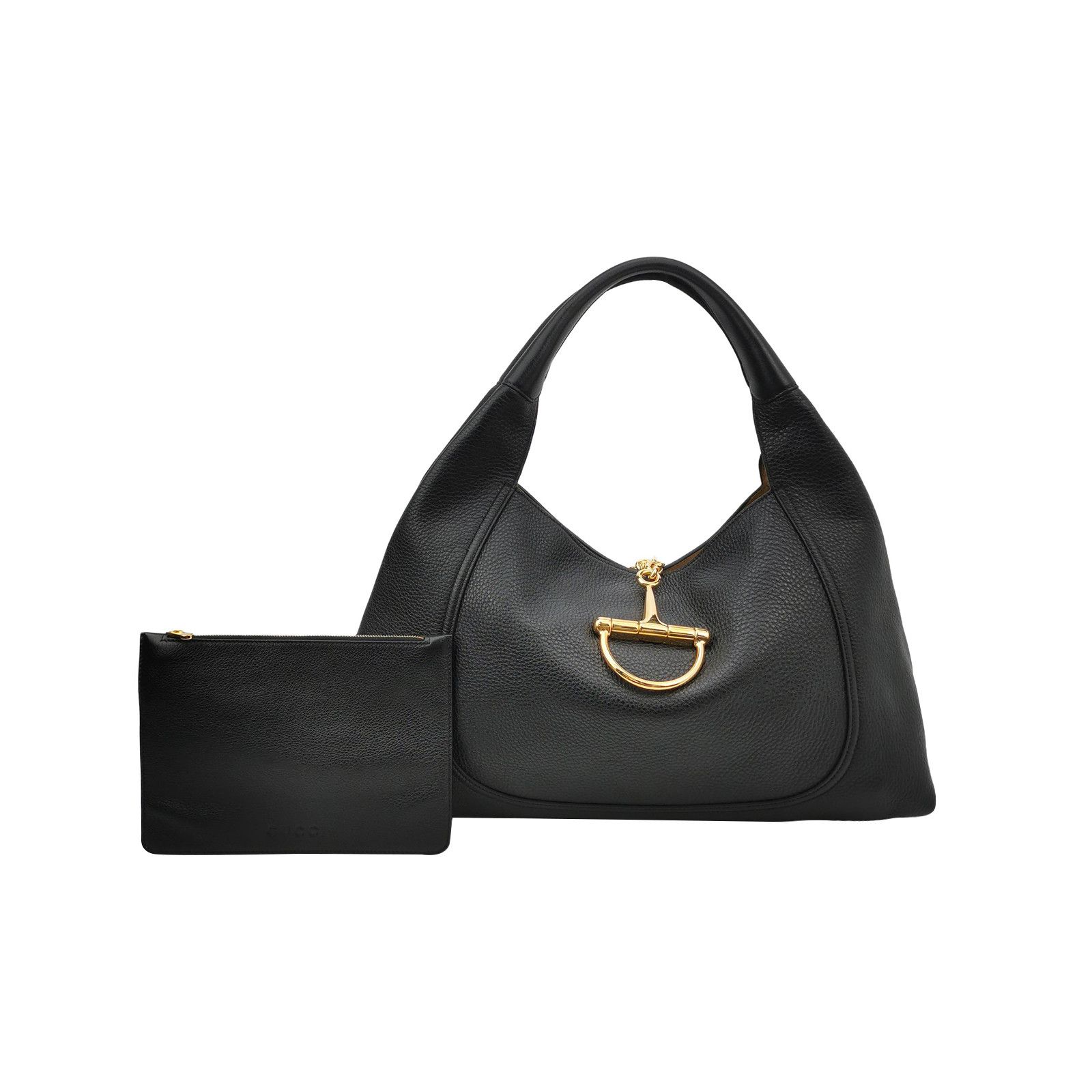 Gucci Gucci Leather Horsebit Shoulder Bag ONE SIZE Size ONE SIZE - 1 Thumbnail