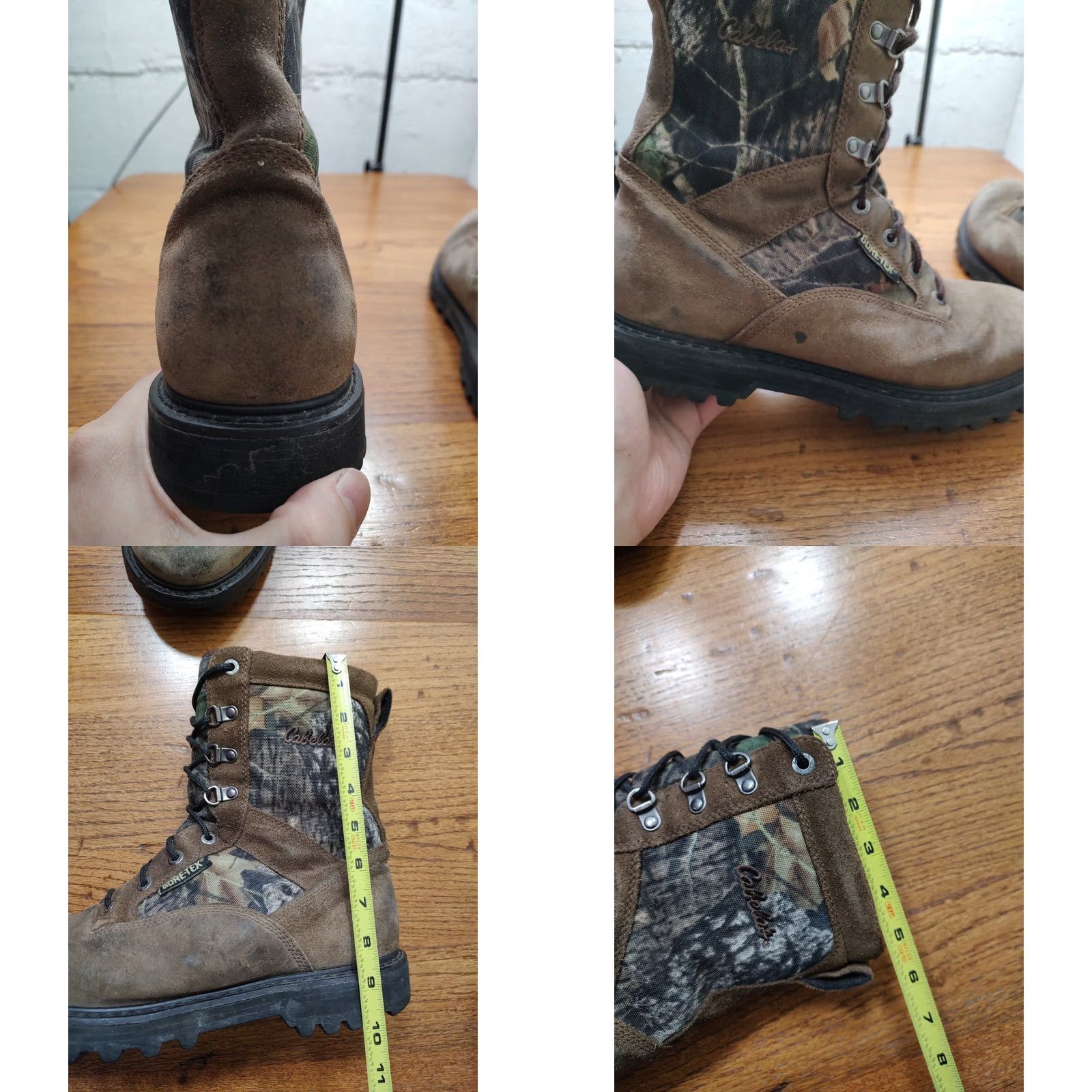 Vintage Cabela's Mens Boots Camouflage Hunting Rubber Outsole Leather Snow Insulated Cushioned Goodyear Size 13D Size US 13 / EU 46 - 9 Thumbnail