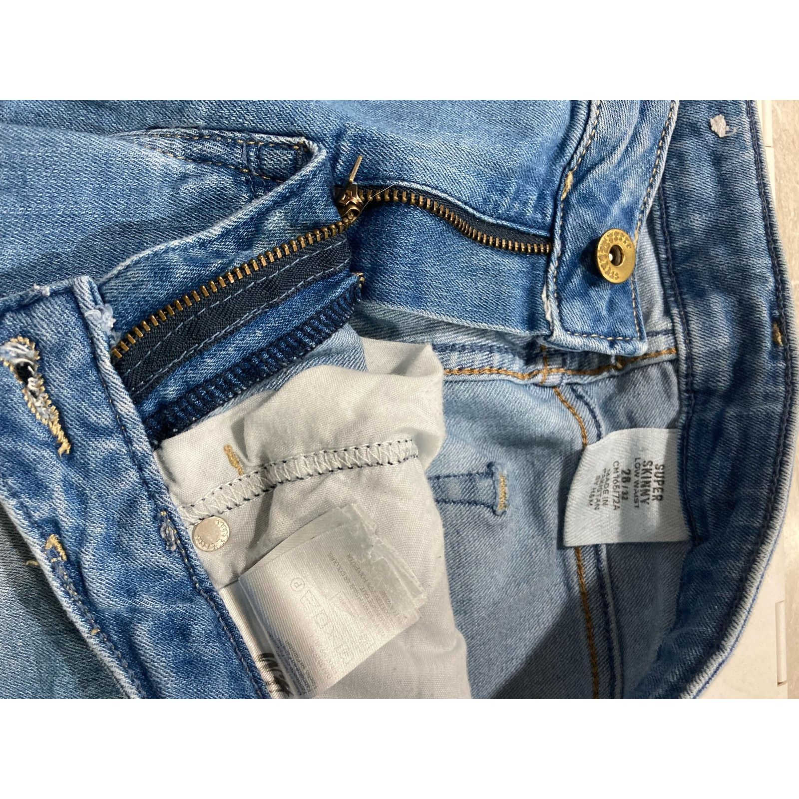 H&M H&M Women's High Waist Super Skinny Stretch Jeans Blue 28 Size 29" - 7 Thumbnail