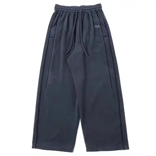 VIBE 20AW Indigo Union Japan Dark Grey Fleece Sashiko Pants Size US 32 / EU 48 - 1 Thumbnail