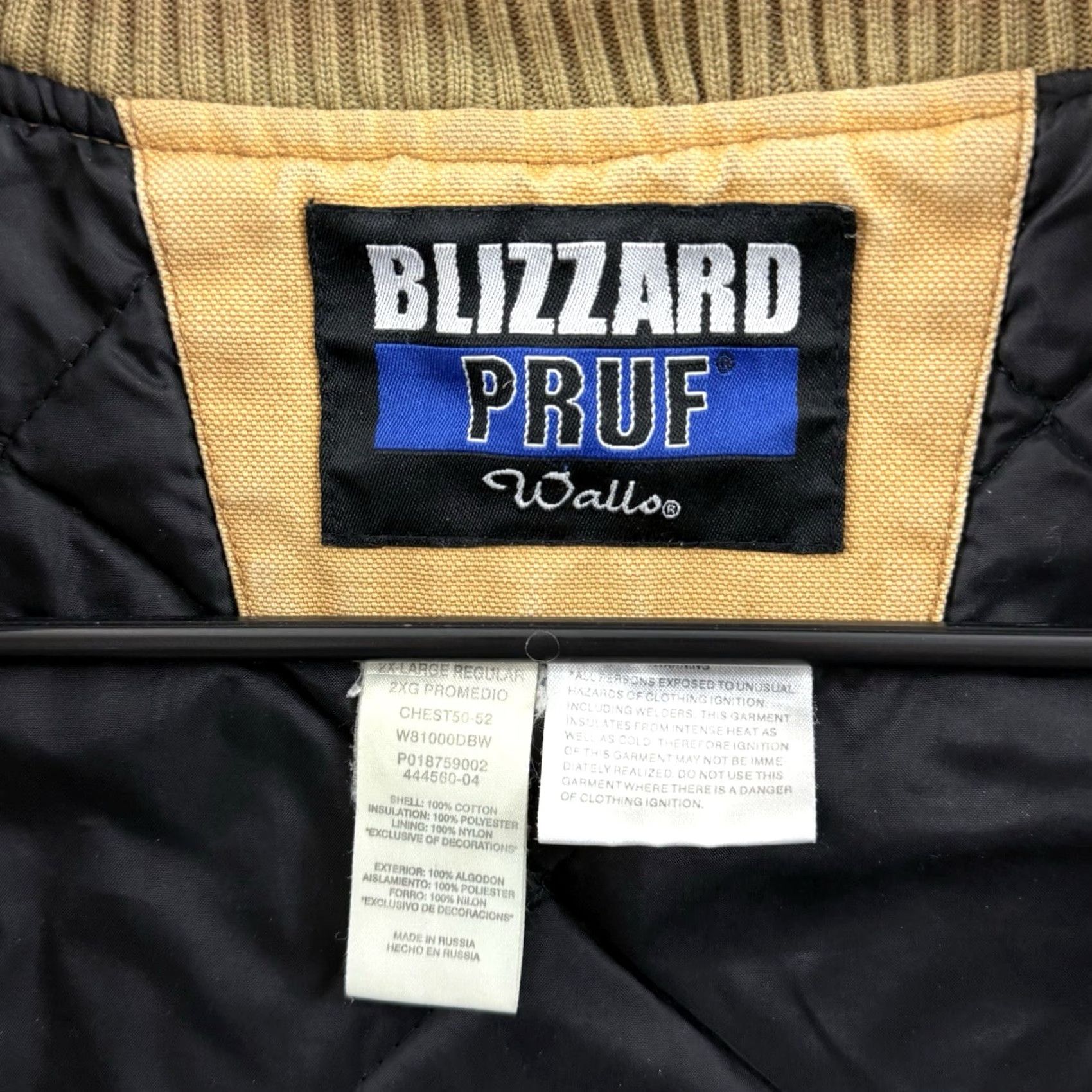 Walls VINTAGE Walls Blizzard Pruf Vest Men 2XL Brown Canvas Insulated Quilted Lined Zip Workwear Jacket/Coat Mid-Length Outdoors Mens Size US XXL / EU 58 / 5 - 5 Thumbnail