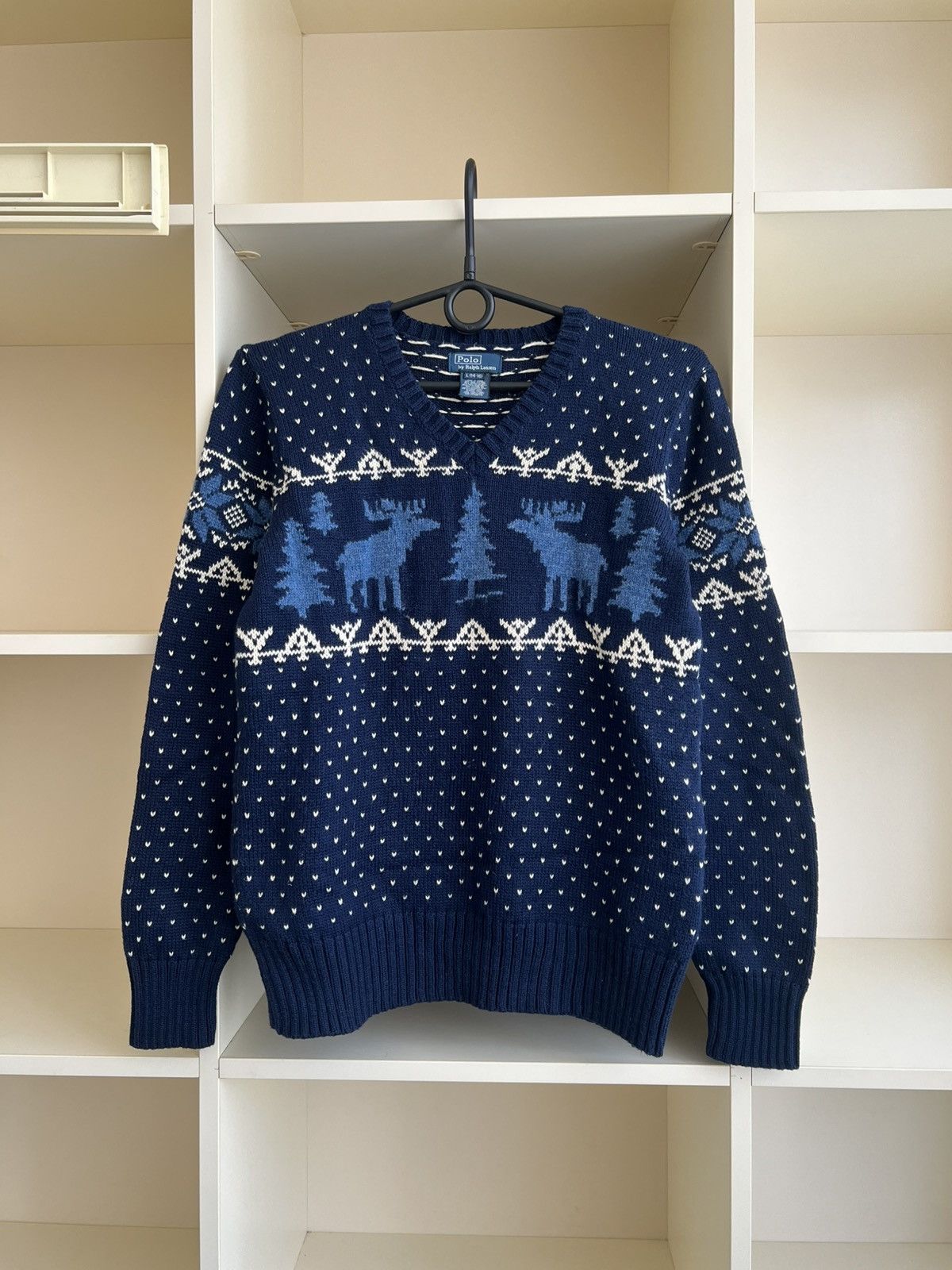 Polo Ralph Lauren Vintage Polo Ralph Lauren Knit Sweater Moose RARE Size XS Size US XS / EU 42 / 0 - 1 Thumbnail