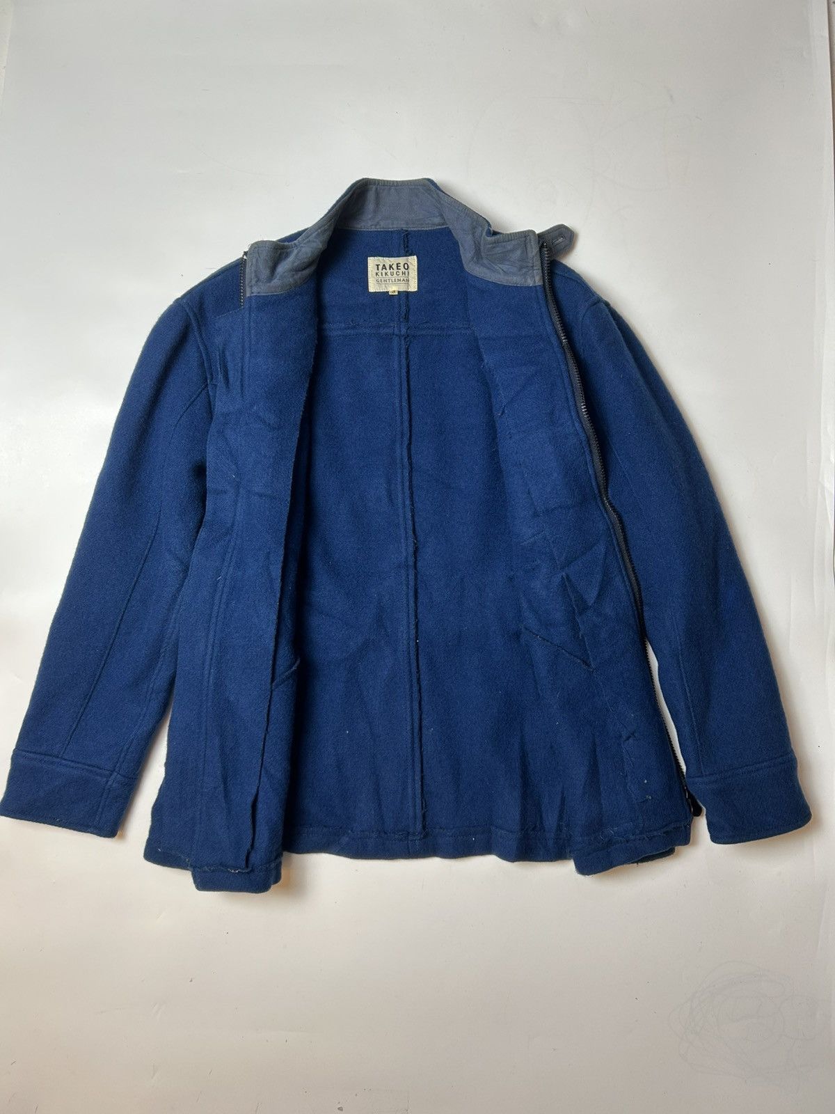 Designer × Japanese Brand × Takeo Kikuchi TAKEO KIKUCHI WOOL ZIPPER JACKET Size US M / EU 48-50 / 2 - 2 Thumbnail