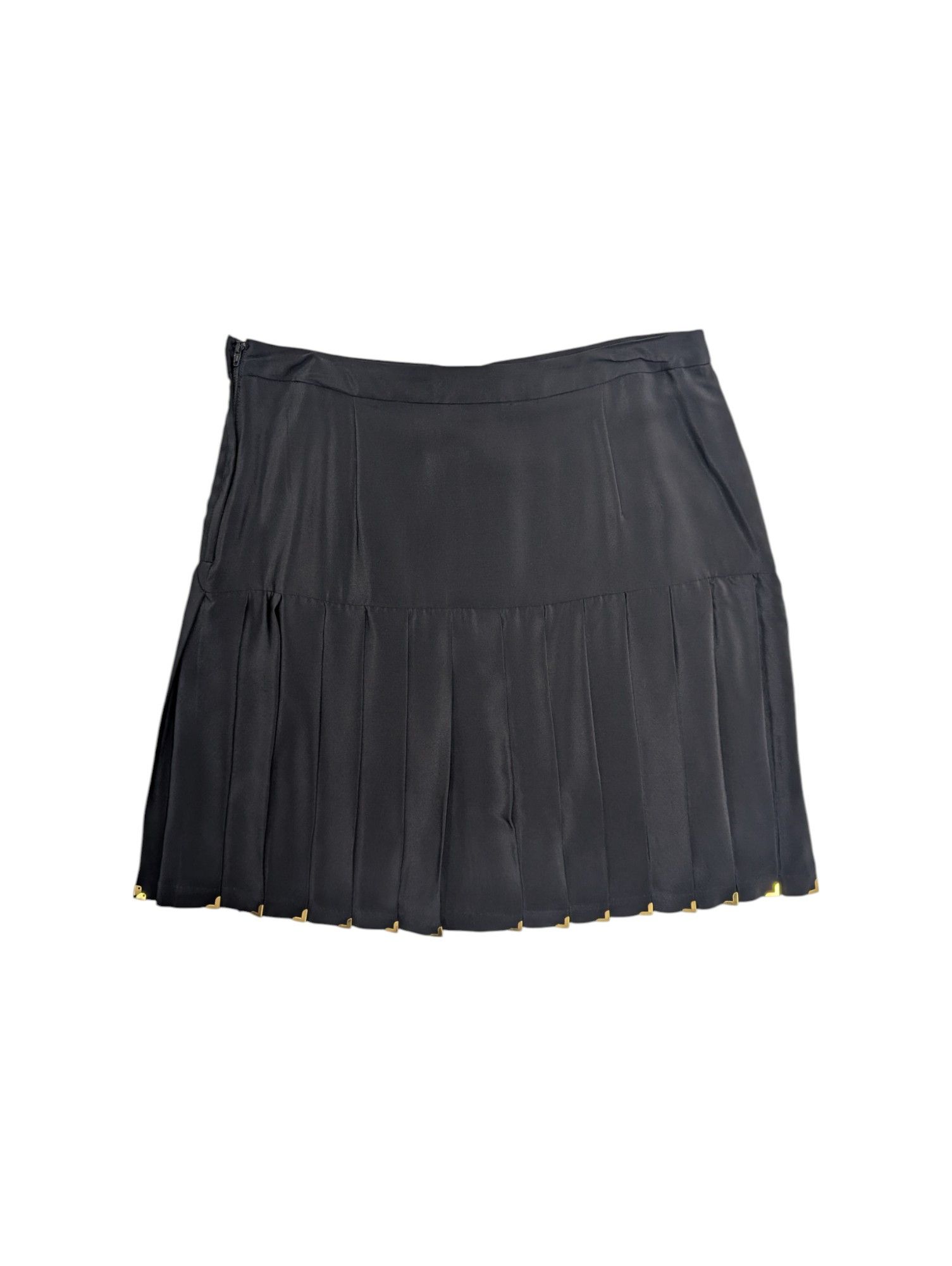 Versace Black Pleated Mini Skirt Size 28" / US 6 / IT 42 - 2 Thumbnail