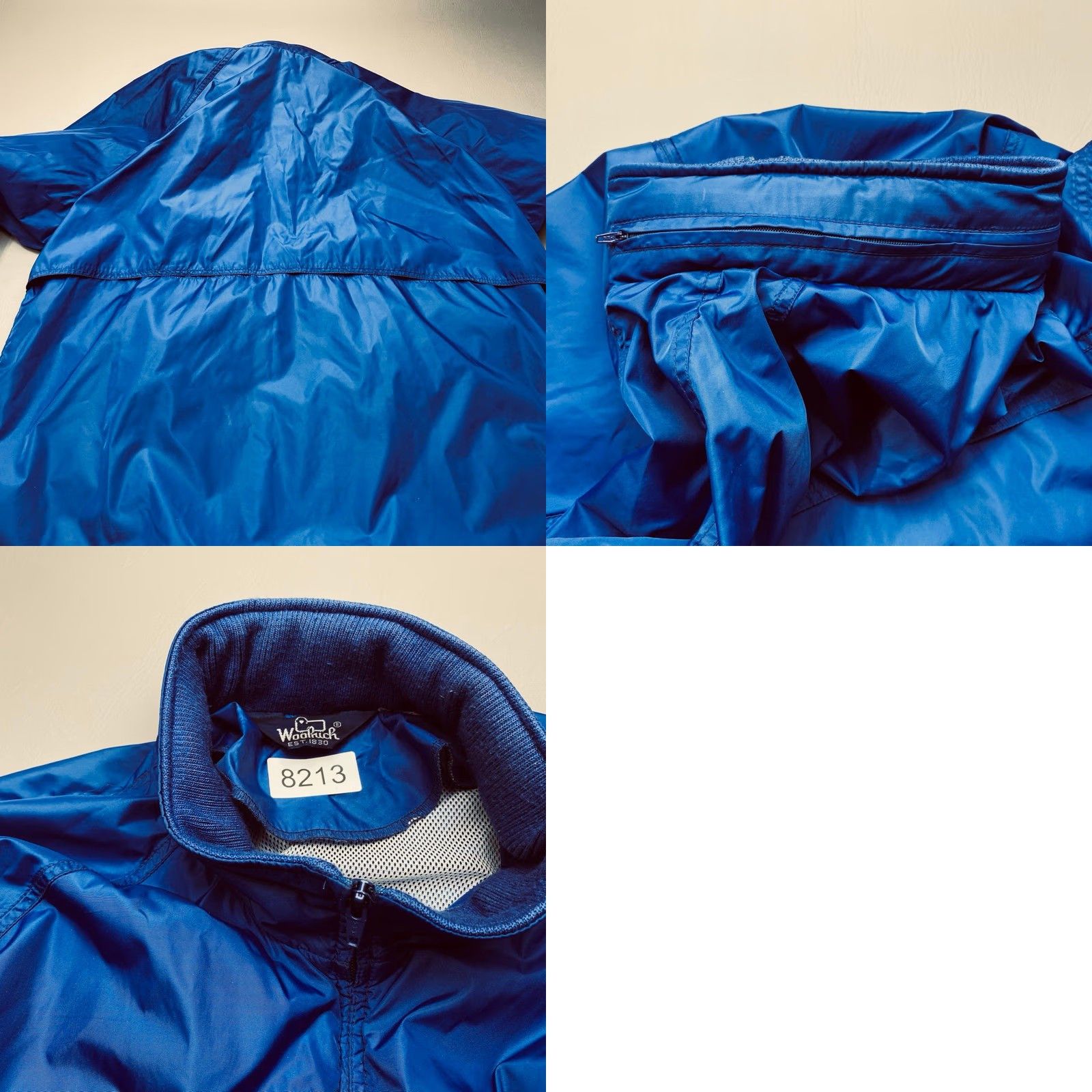 Vintage VINTAGE Woolrich Hooded Nylon Windbreaker Men's 2XL Blue Rain Jacket 90s 8213 Size US XXL / EU 58 / 5 - 9 Thumbnail