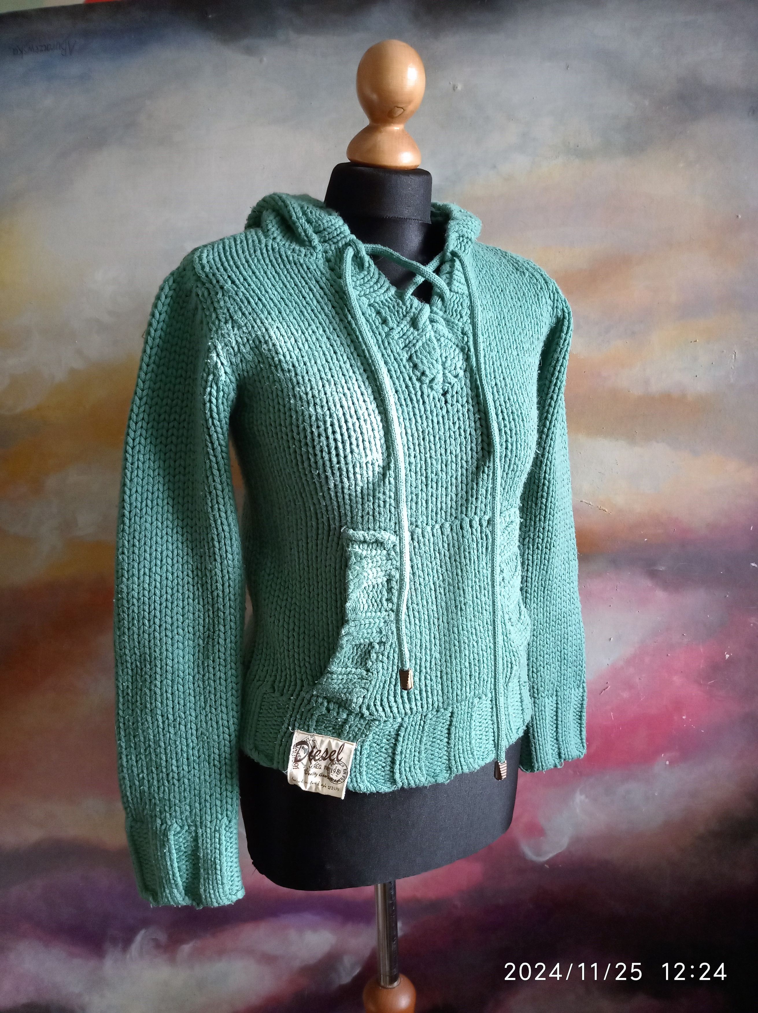 Diesel × Vintage Diesel vintage kangaroo sweater Size XS / US 0-2 / IT 36-38 - 2 Thumbnail
