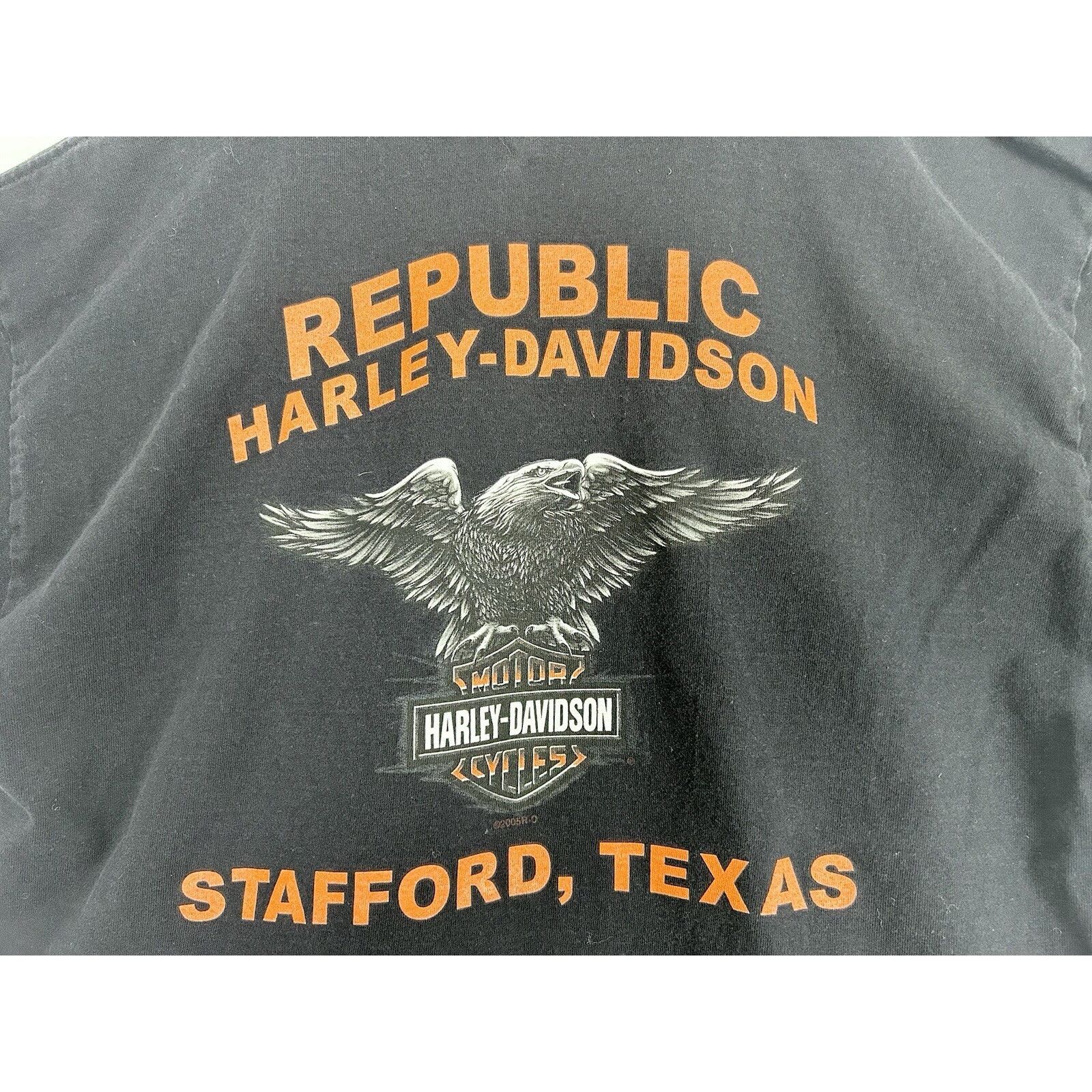 Harley Davidson Harley Davidson Flames Logo XL Shirt Texas Eagle Back Black Size US XL / EU 56 / 4 - 6 Thumbnail