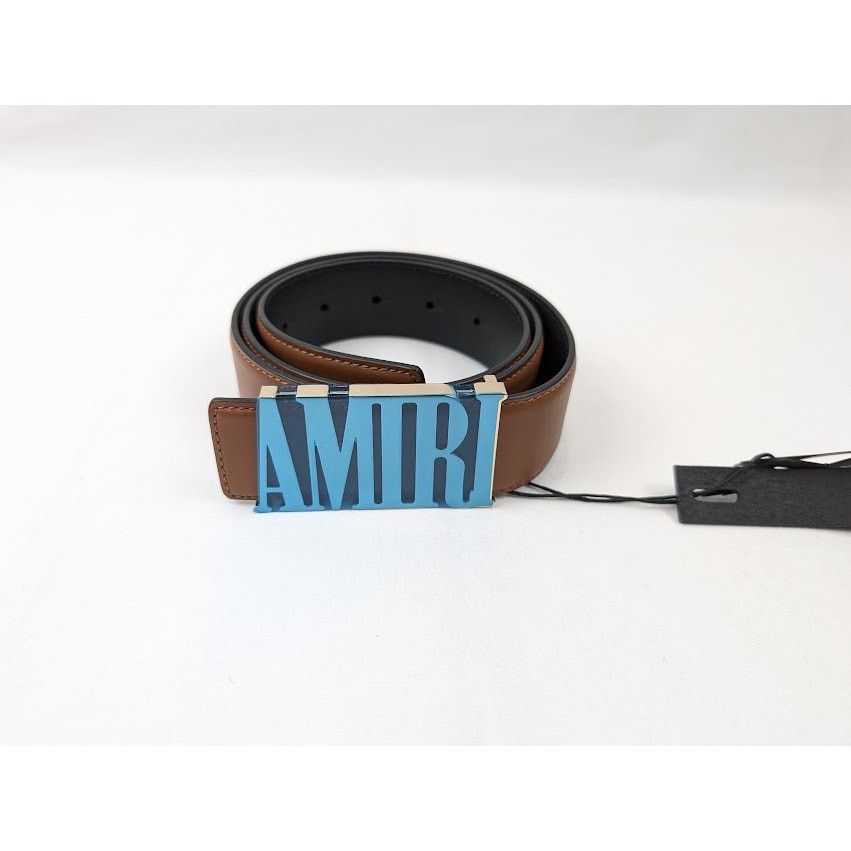 Amiri o1rshd1 Size: 85 / Core 4cm Nappa Belt in Brown Size 32 - 1 Thumbnail