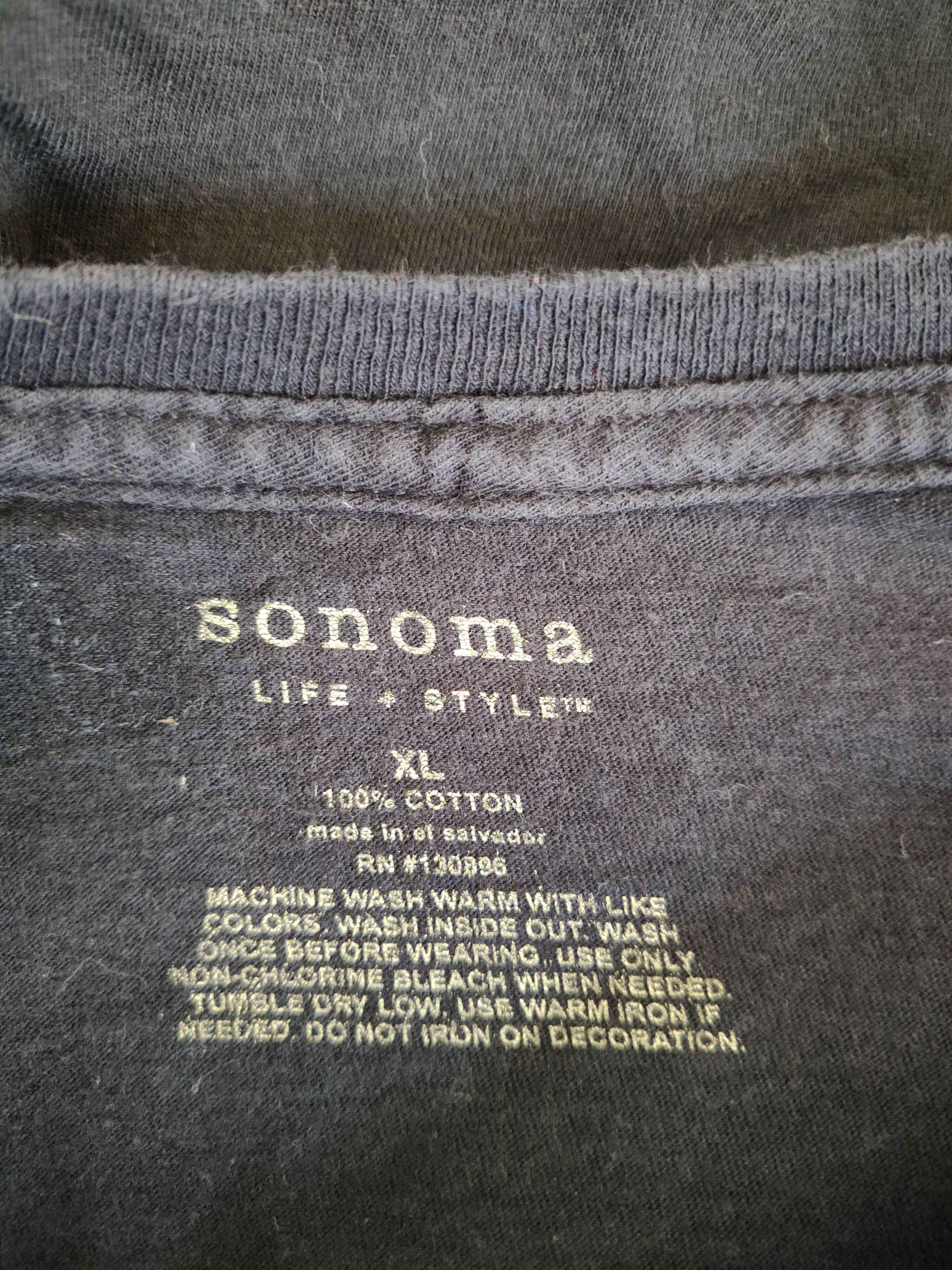 Japanese Brand Sonoma Black Short Sleeve T-shirts #S2291 Size US XL / EU 56 / 4 - 11 Thumbnail
