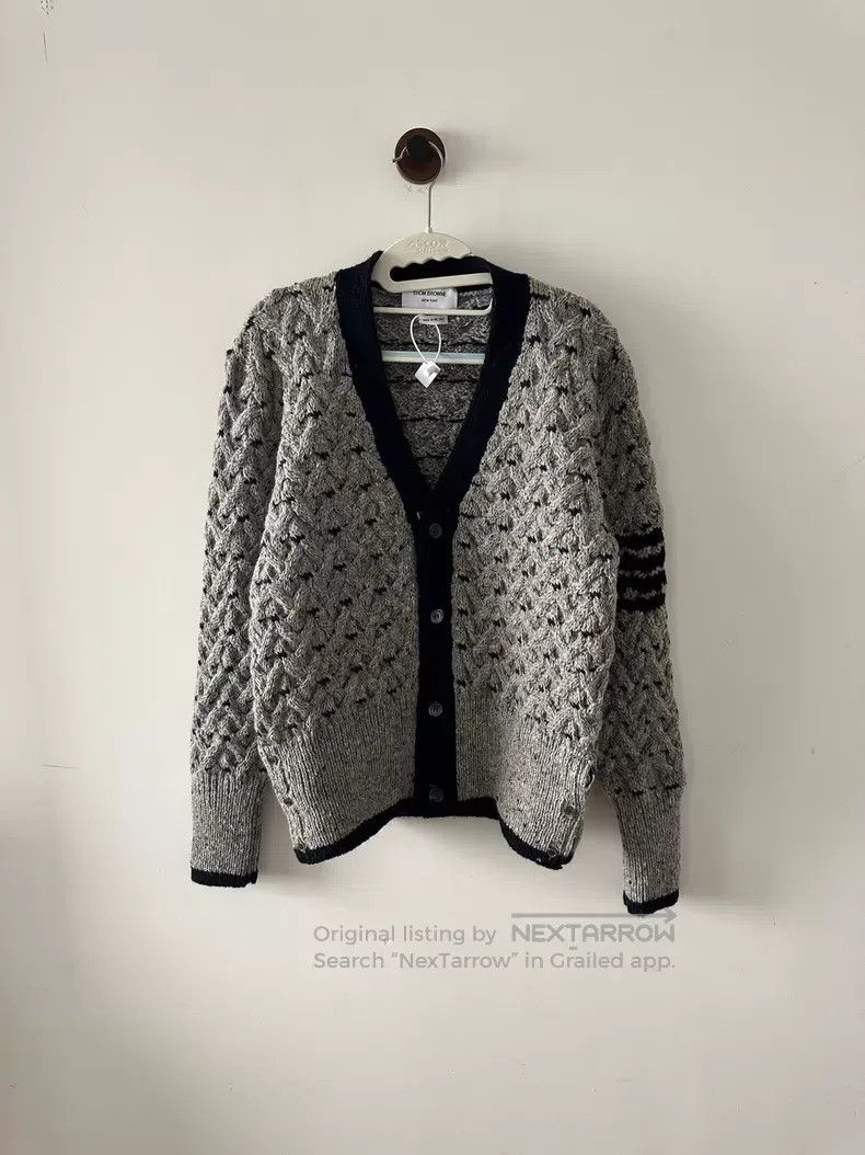 Thom Browne Thom Browne Tweed color block cardigan Size US XL / EU 56 / 4 - 1 Thumbnail