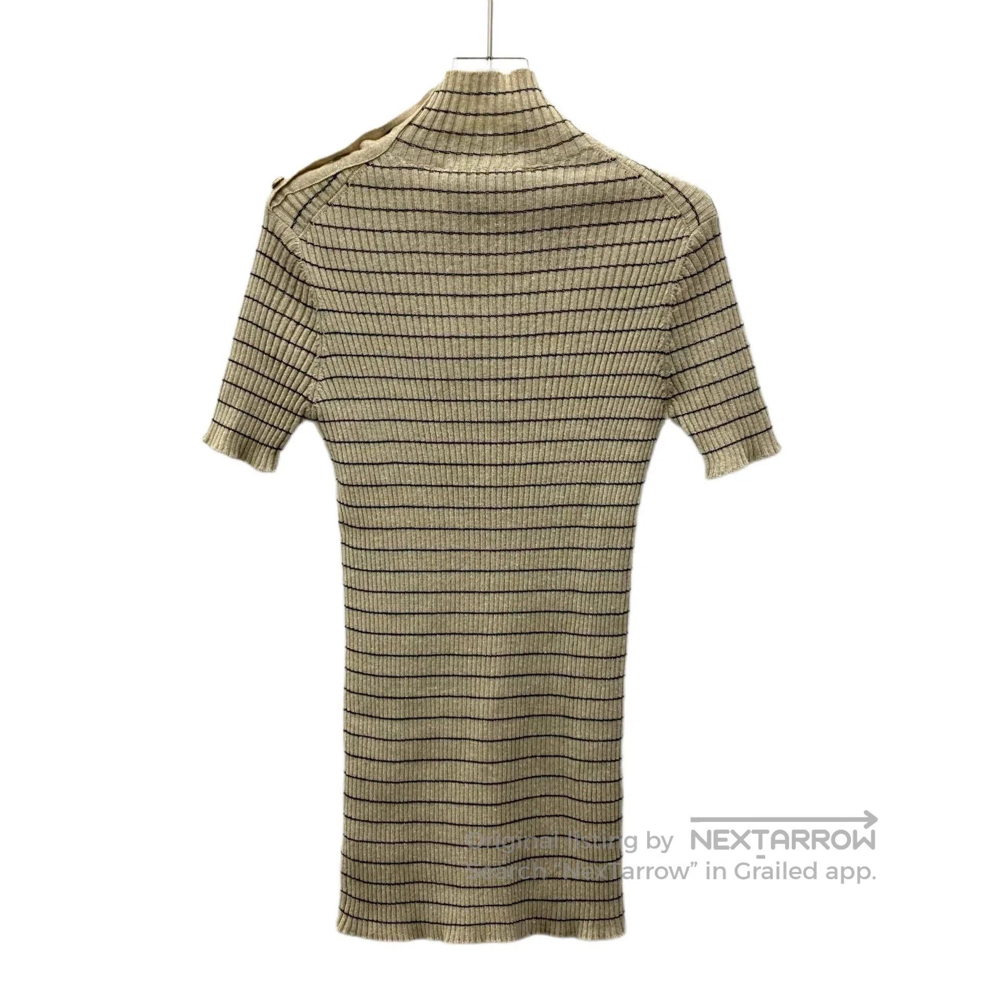Dior brown striped short sleeve knit top. Size US L / EU 52-54 / 3 - 2 Thumbnail