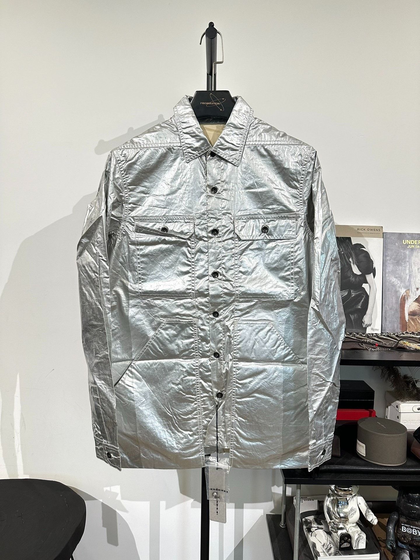 Rick Owens Drkshdw Rick Owens Drkshdw Silver Utility Jacket Size US S / EU 44-46 / 1 - 1 Thumbnail